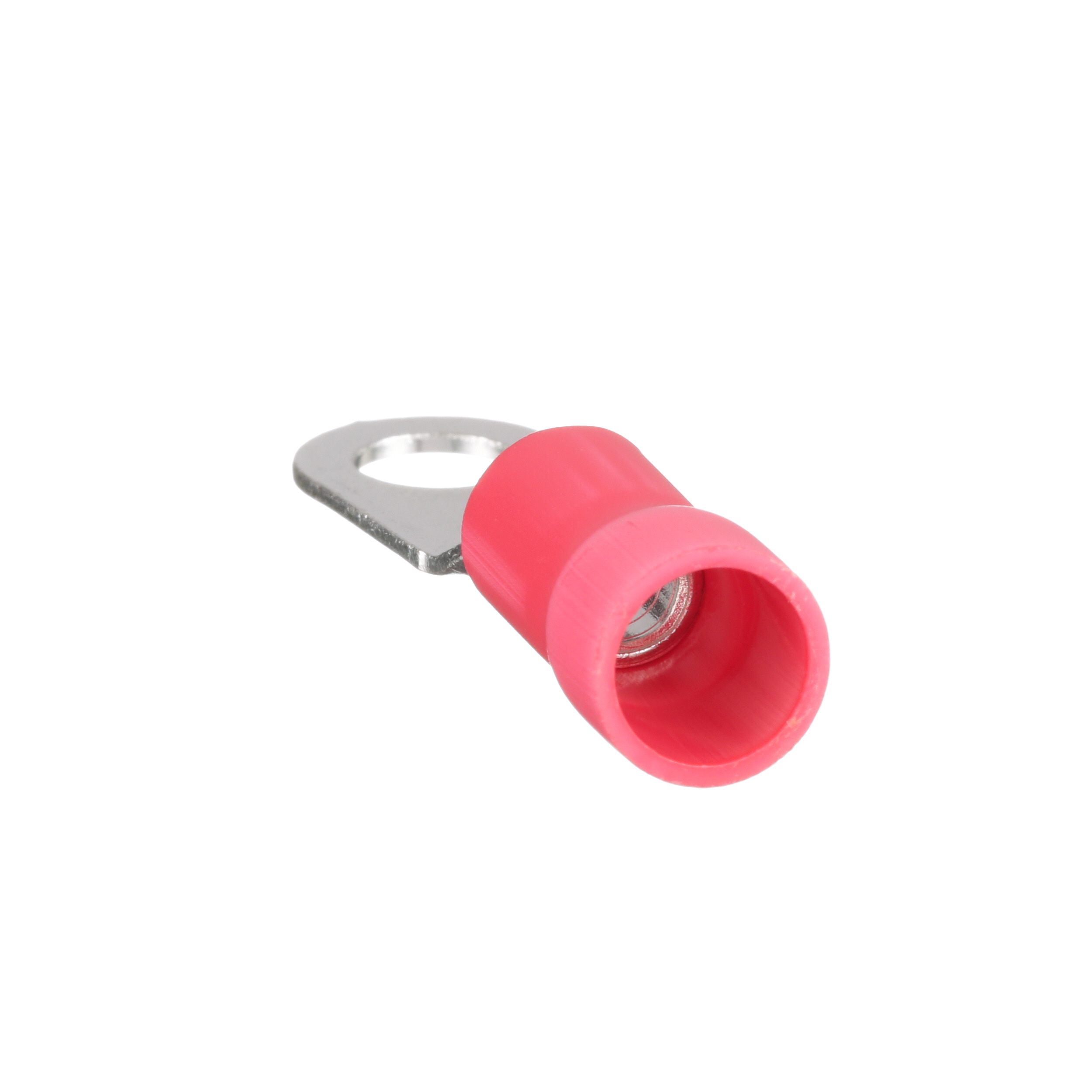 Halka Terminal, Kırmızı, Vinil, 1/4" Somun, 25'li Paket