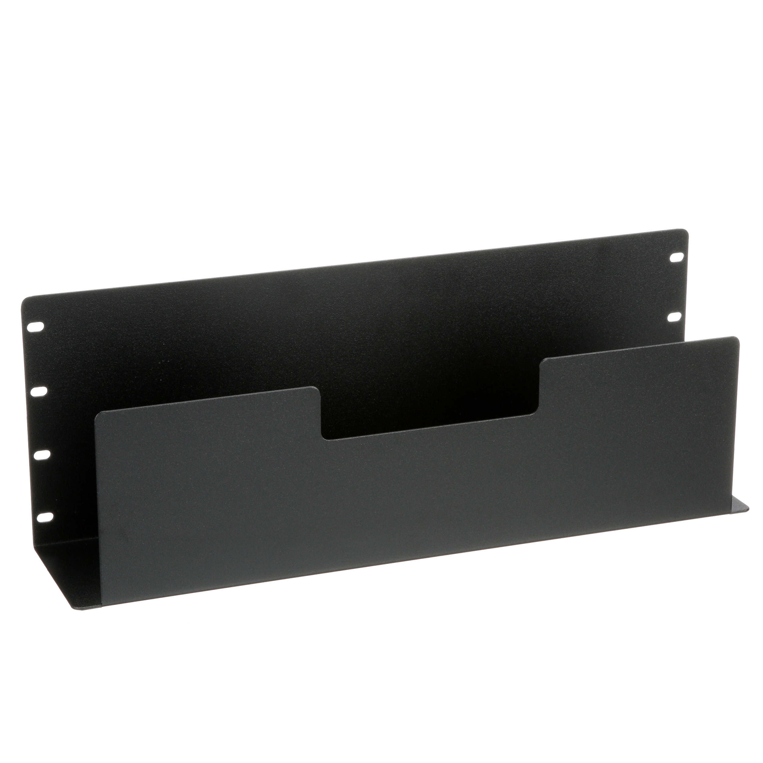 Cable Routing Trough, 4 RU, Black, 4.5 in. Depth