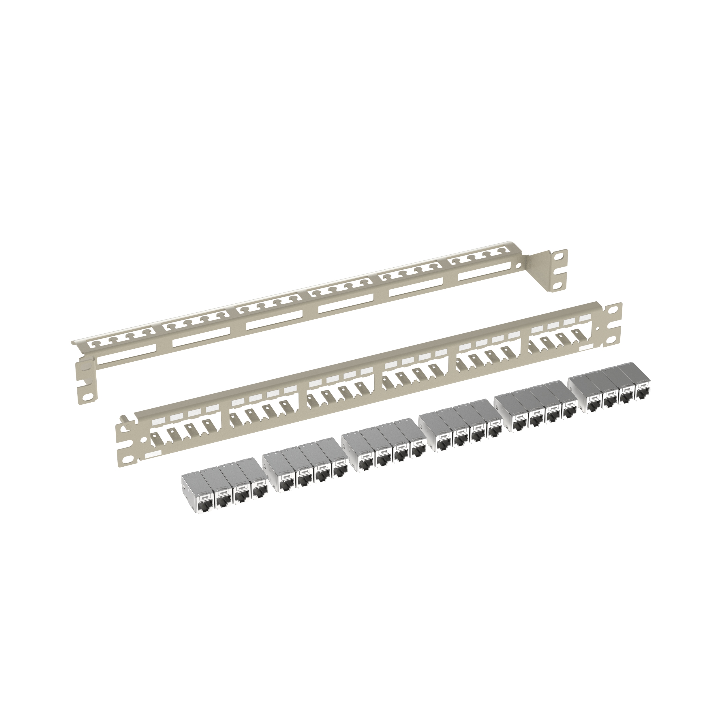 Patch Panel Kit, Cat 6 STP, 24 port, 1 RU, LG