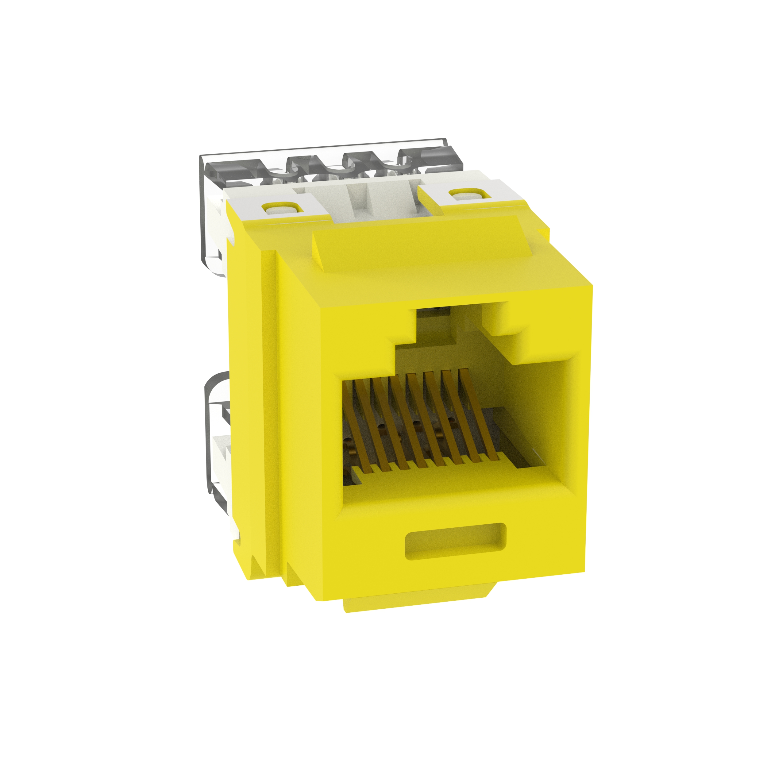 NK Cat 5e punchdown jack module - Yellow