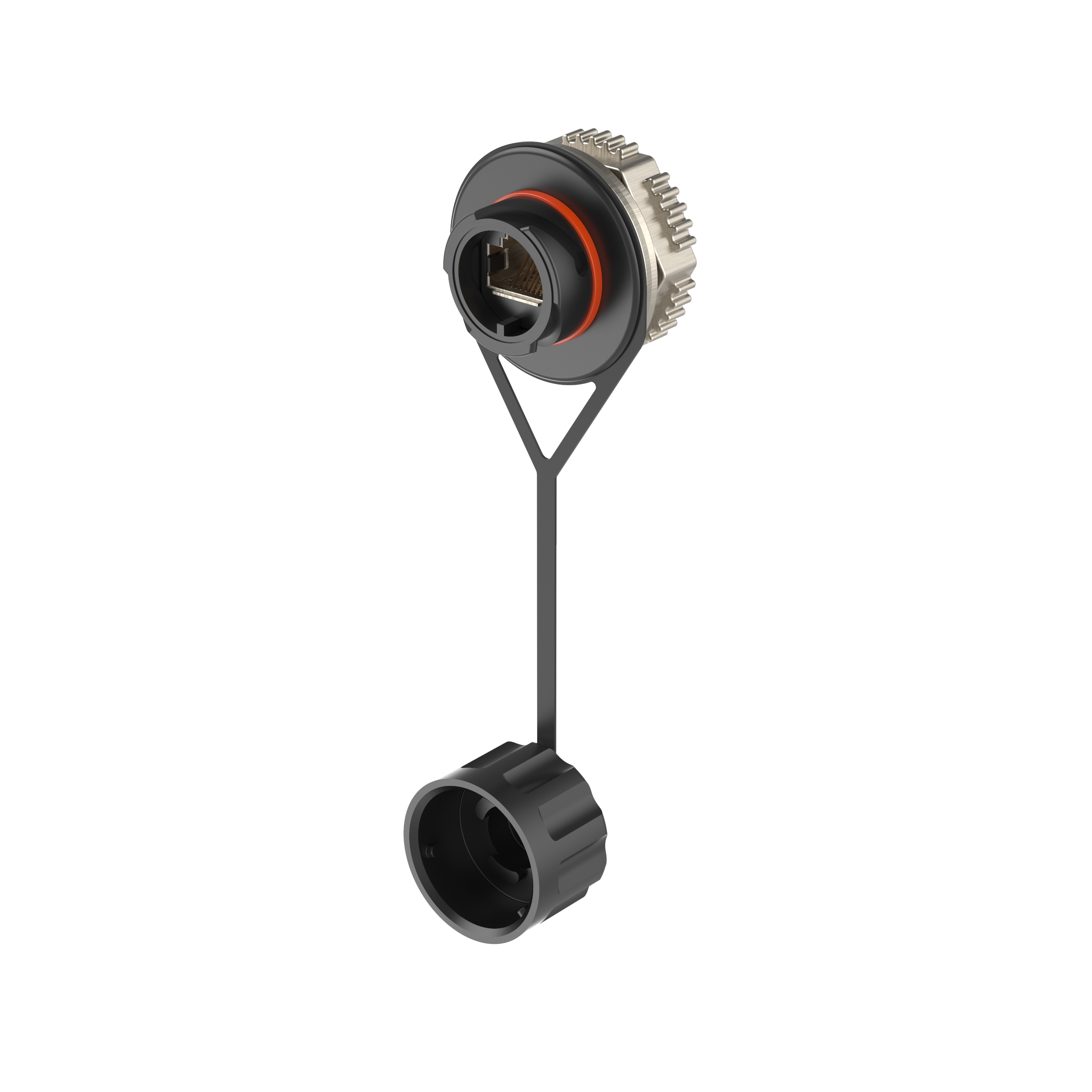 Shielded Coupler Bulkhead, Cat 5e, RJ45, BL