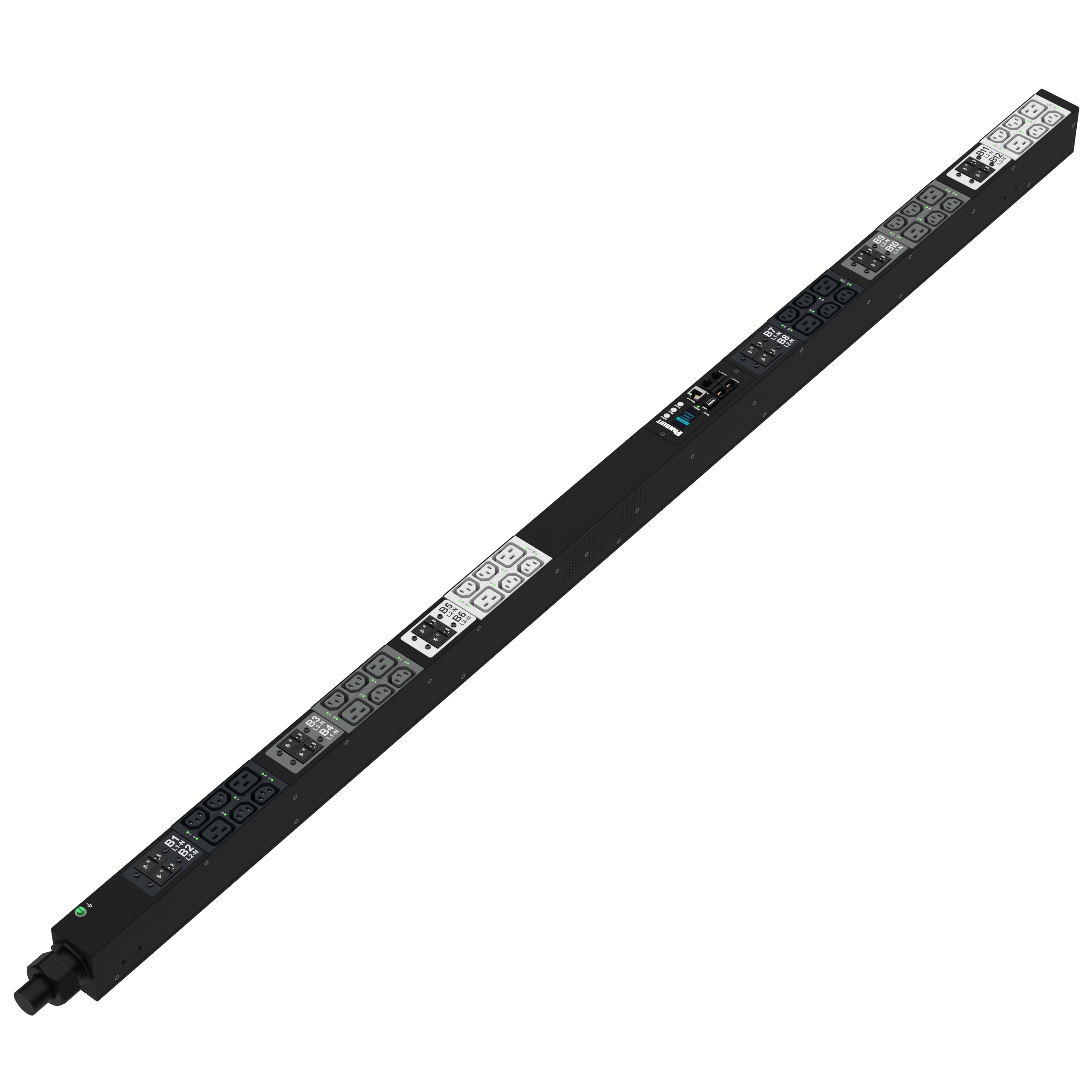 MSPO PDU, 60AMP, (24)C13, (12)C19, IEC 60309 (IP44)