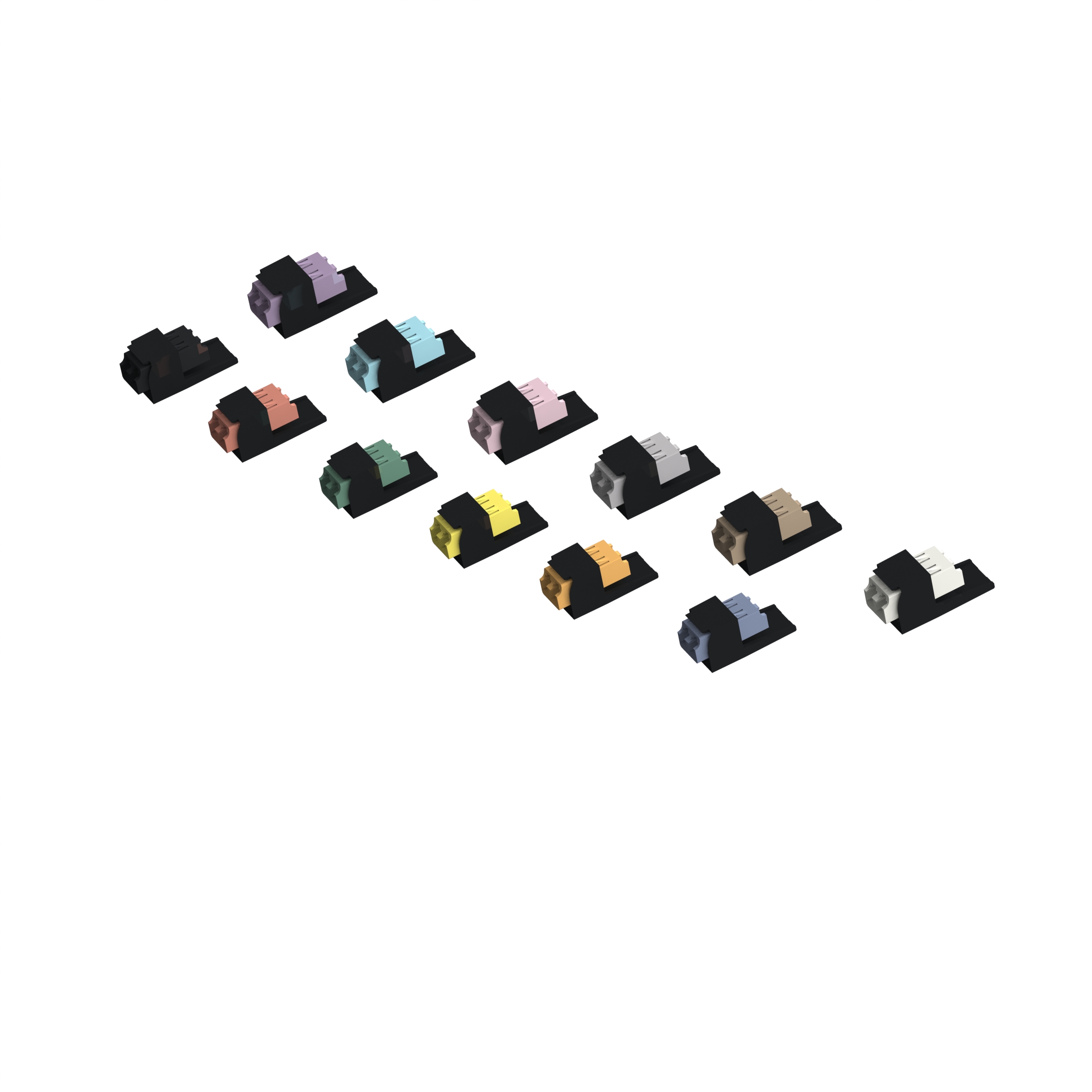 Mini-Com® LC Çift Yönlü Kilitli Fiber Adaptör Modülü