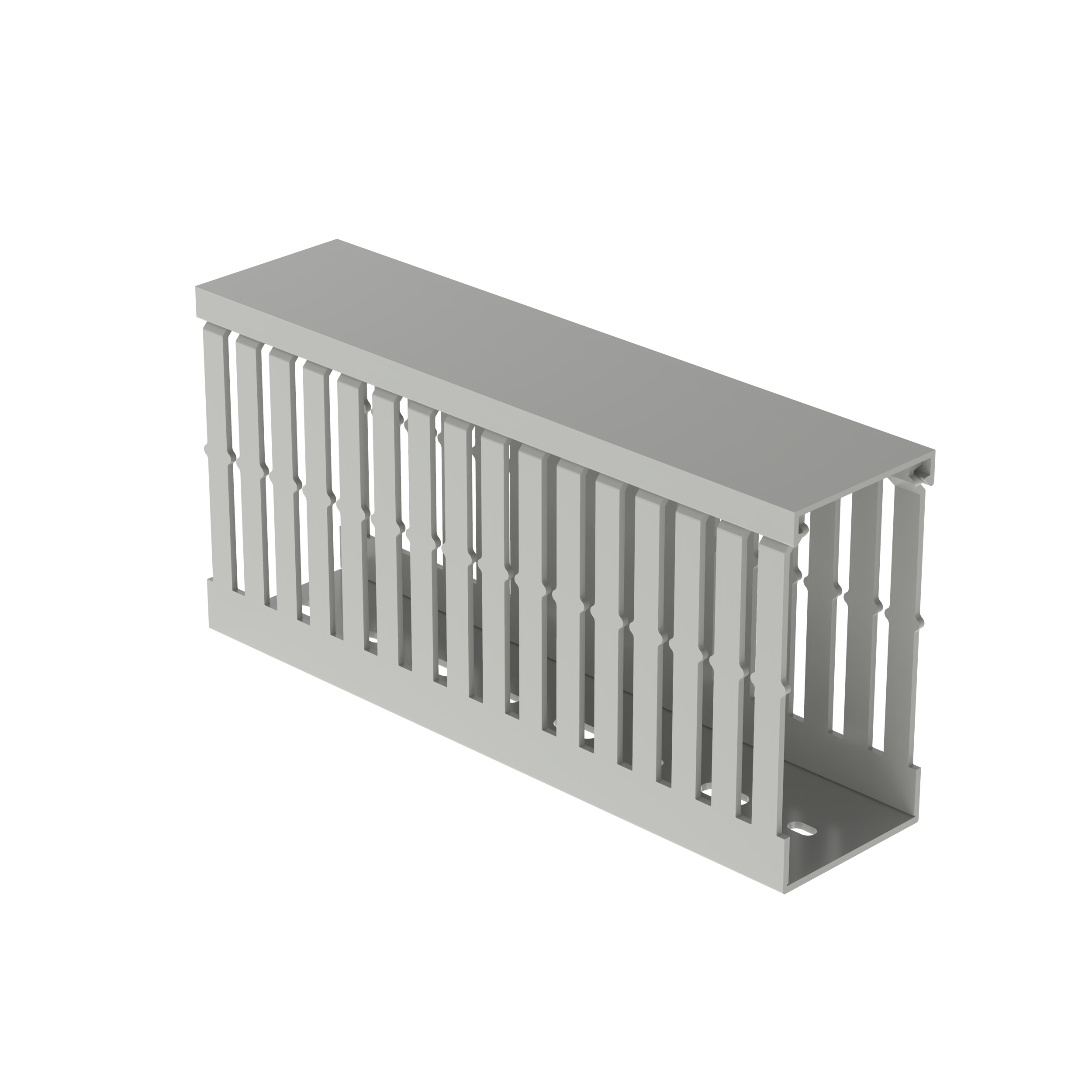 Dar Oluklu Kablo Kanalı, Gri, PVC, 49.5x97.8mm, 2'li Paket