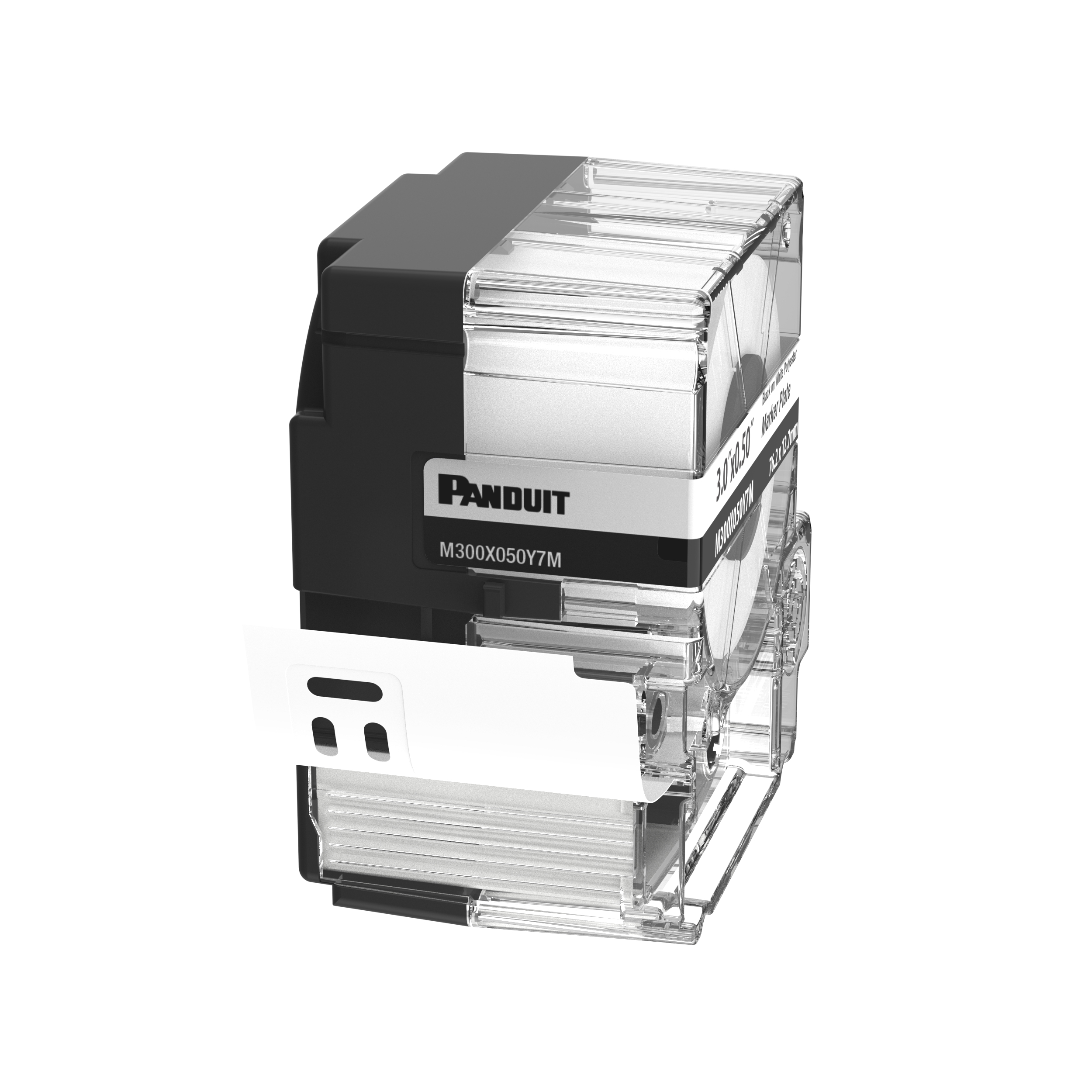 PXE Cassette, Marker Plate, Polyester, 3.0" W x .50" H, White