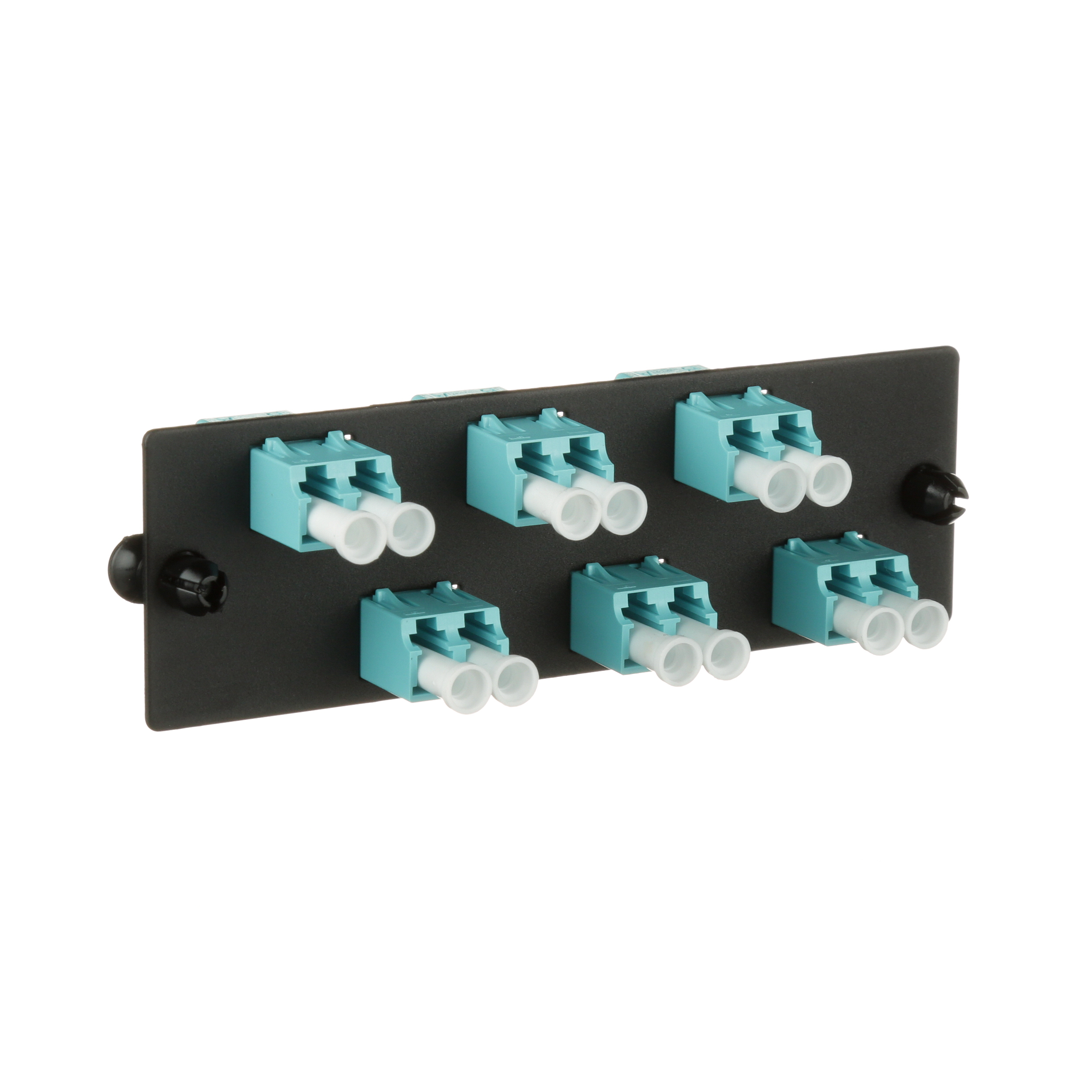 Opticom® Fiber Adaptör Paneli, OM4, 6 LC Çift Yönlü, Turkuaz