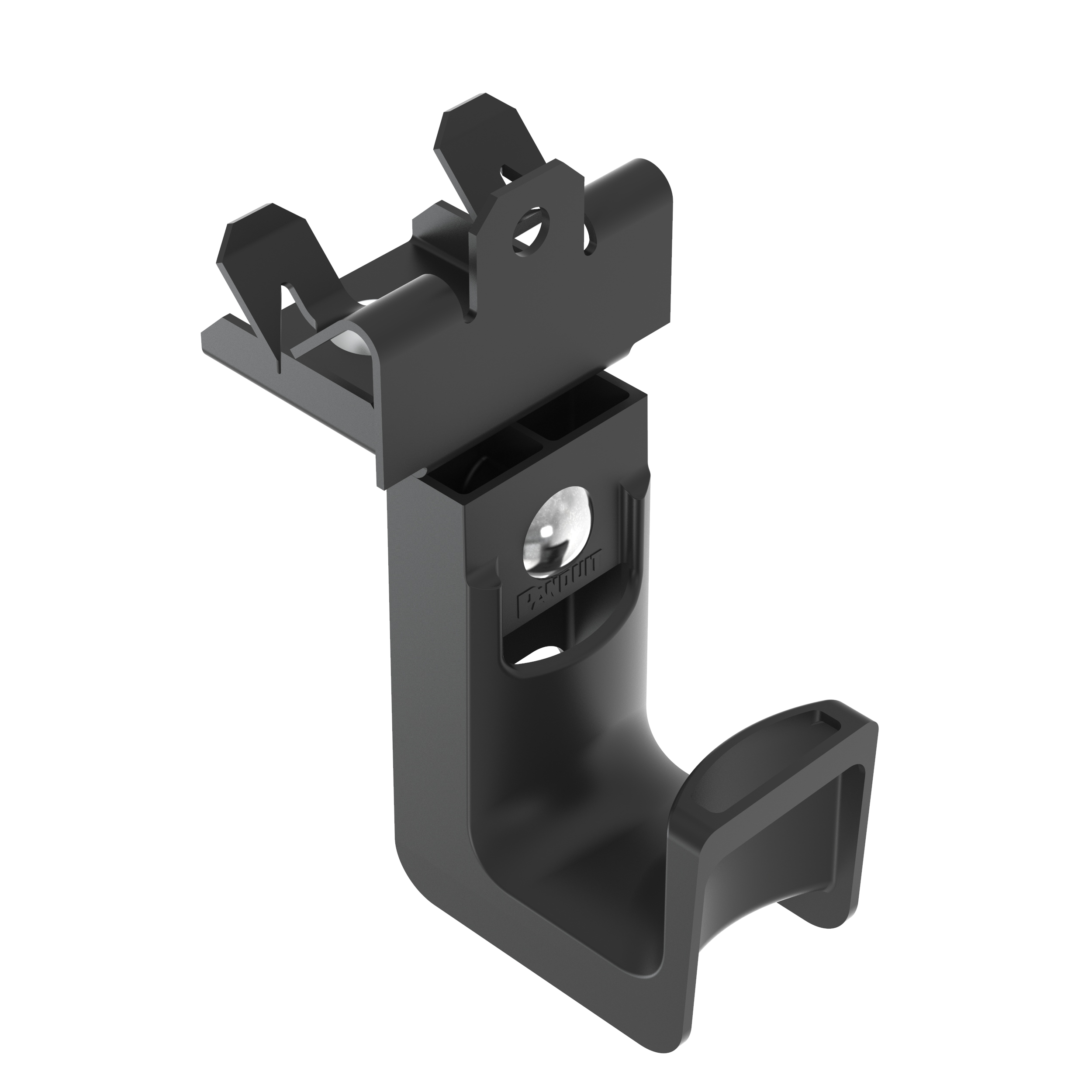 J-Hook System, 12.7mm,Black, PA 6.6/Metal, Hammer-on, 19mm, PK50