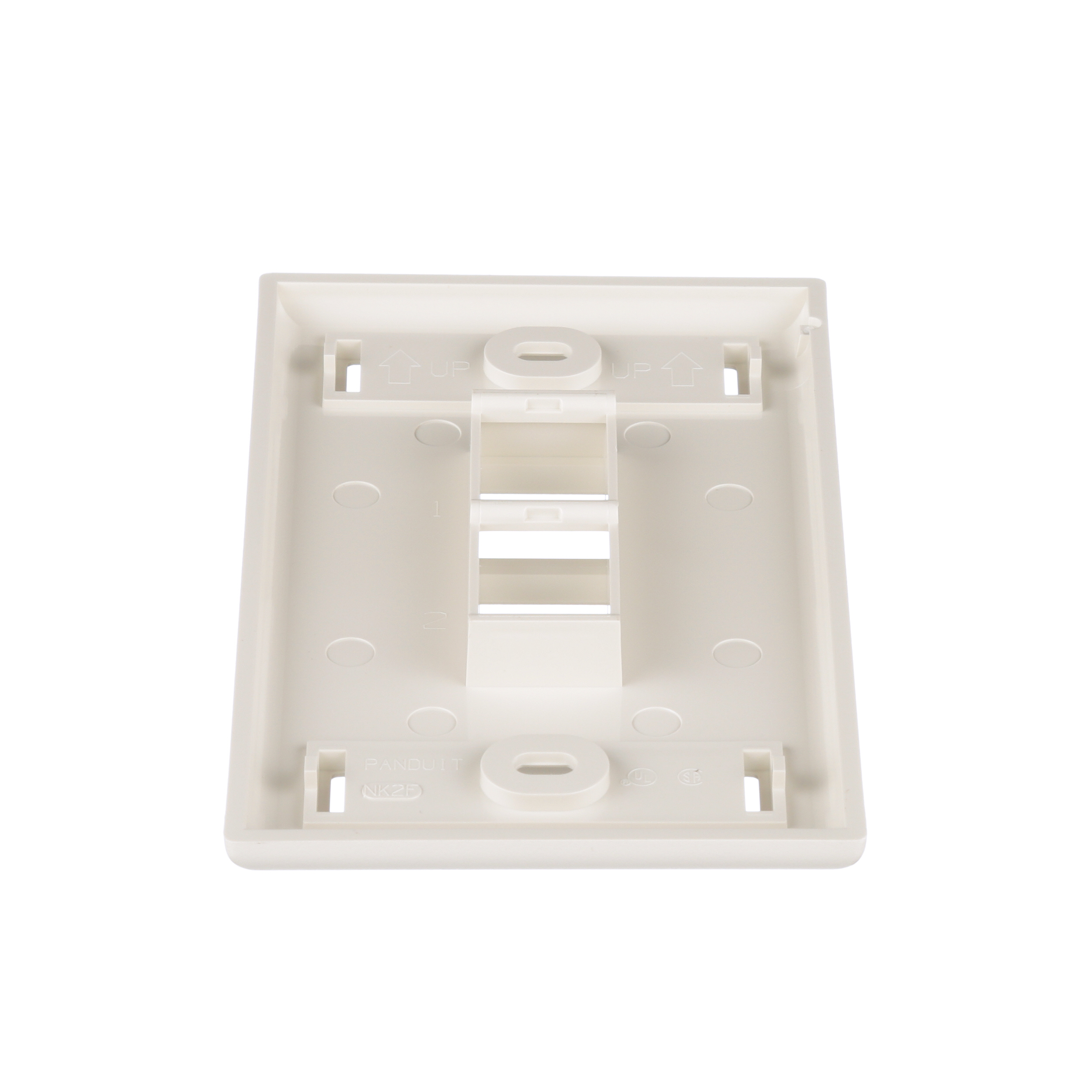 NetKey® Faceplate, Label Pocket, 2 Port, Off White