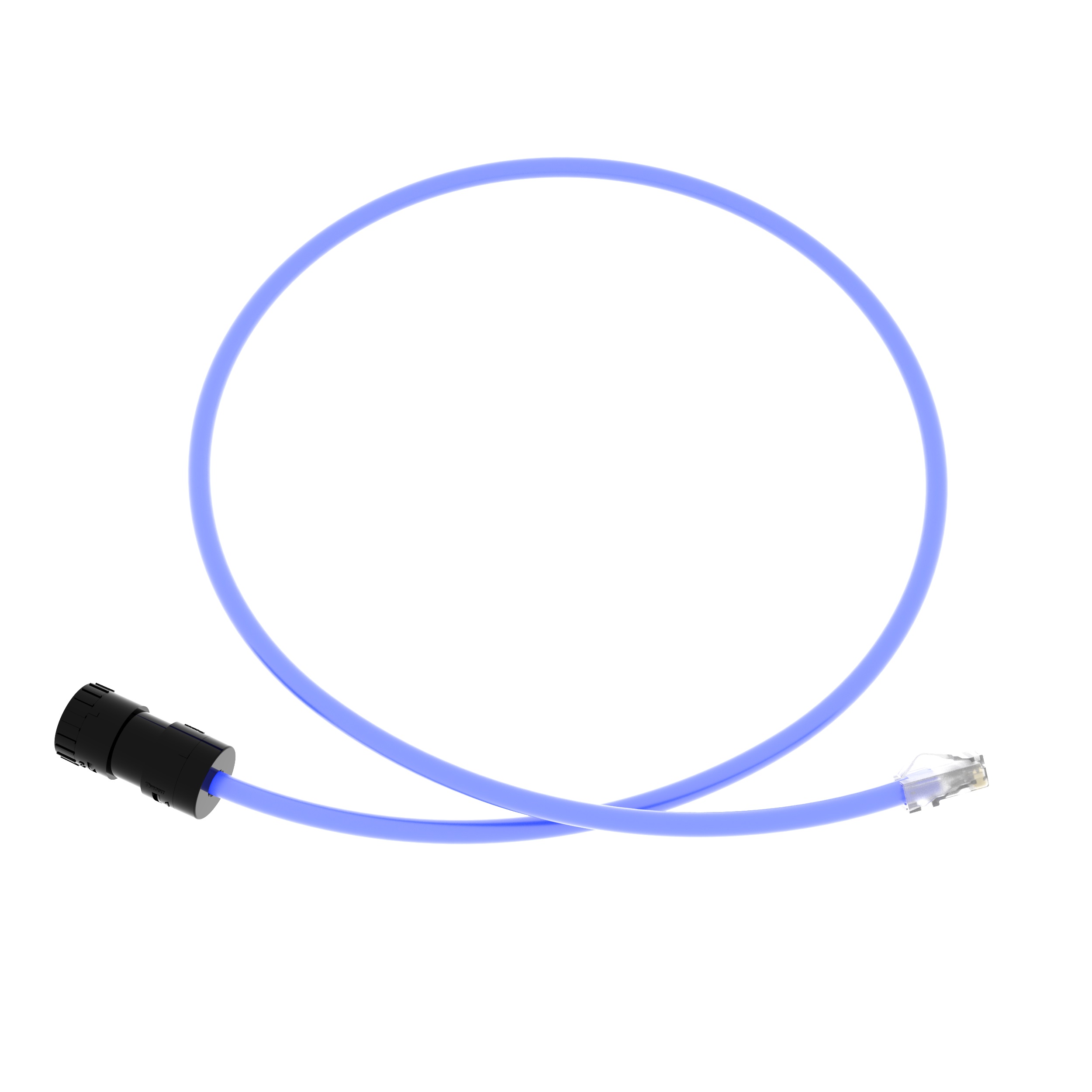 6A UTP Bağlantı Fişi, Plenum RJ45 Kablosu, 1 Metre, Mavi