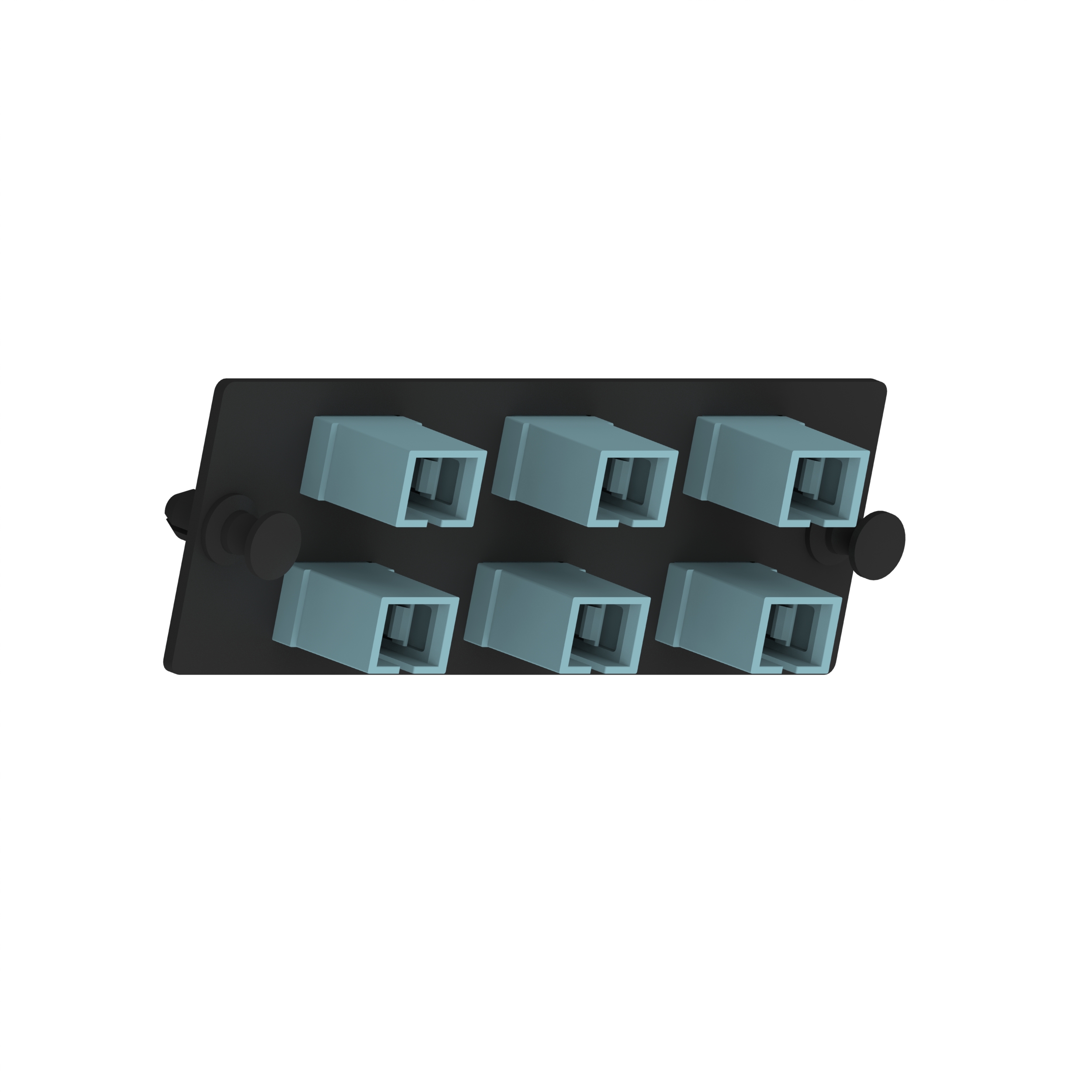 Opticom® Fiber Adaptör Paneli, OM4, 6 SC Simplex, Aqua