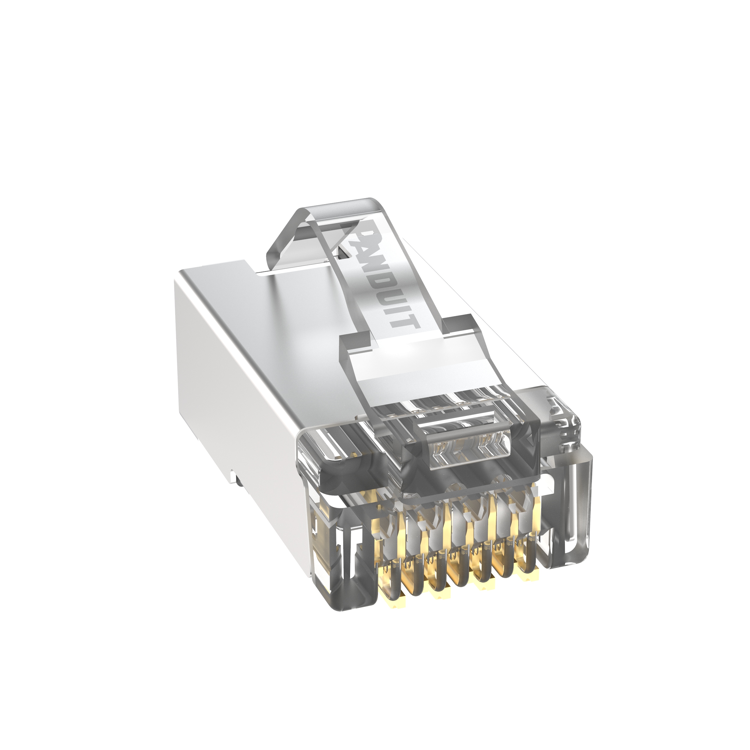 RJ45 Modular Plug, Category 5e, 24-26 AWG, Shielded, 100 Pack