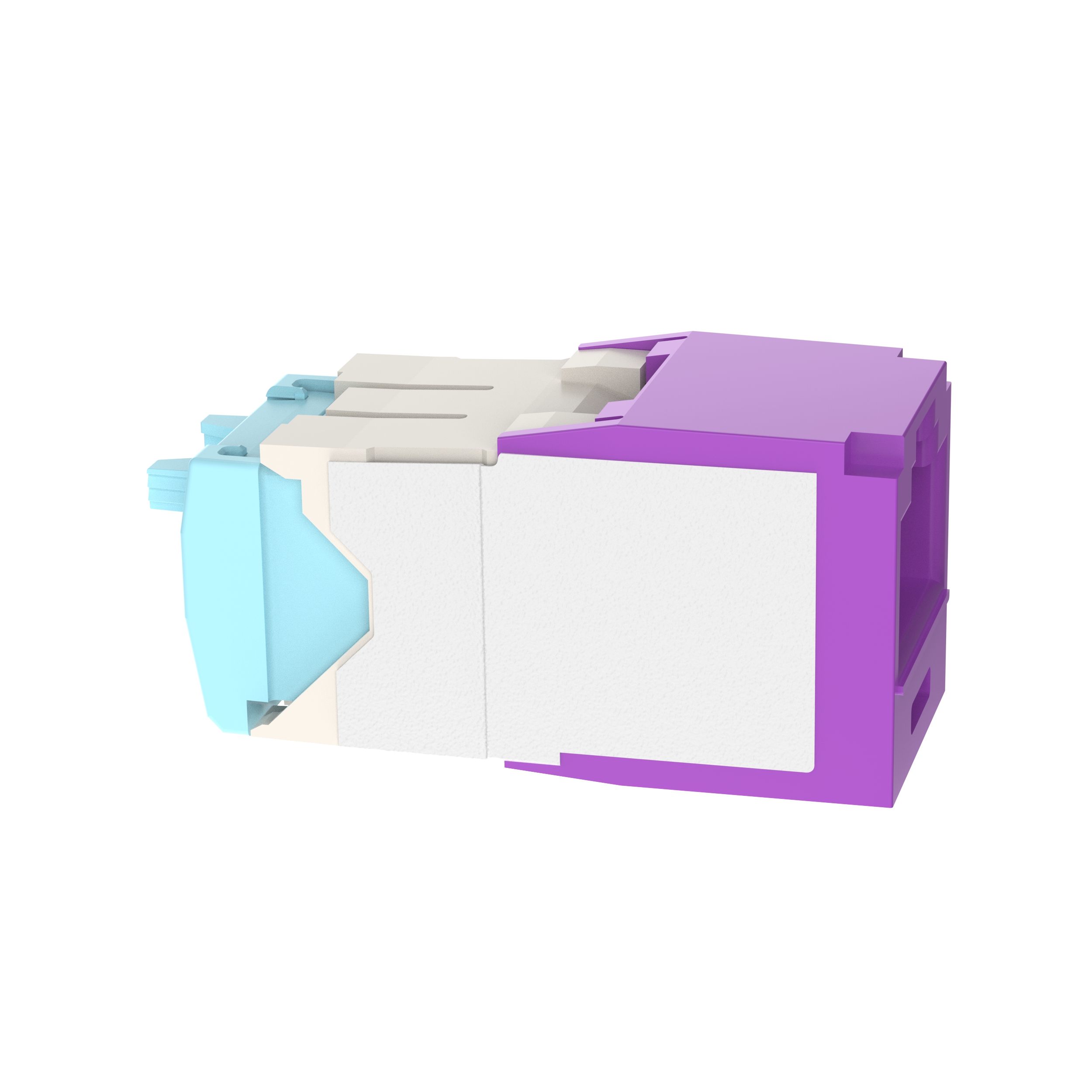 UTP RJ45 Cat 6A 28/30 AWG TG Jack Module, Violet