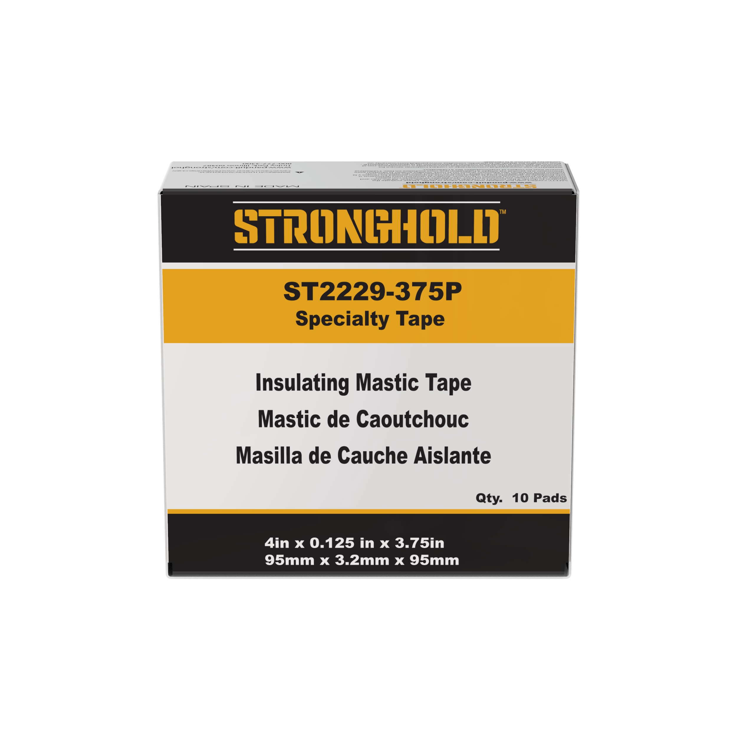Specialty,Black, EPR, Insulating Mastic Pad, PK1