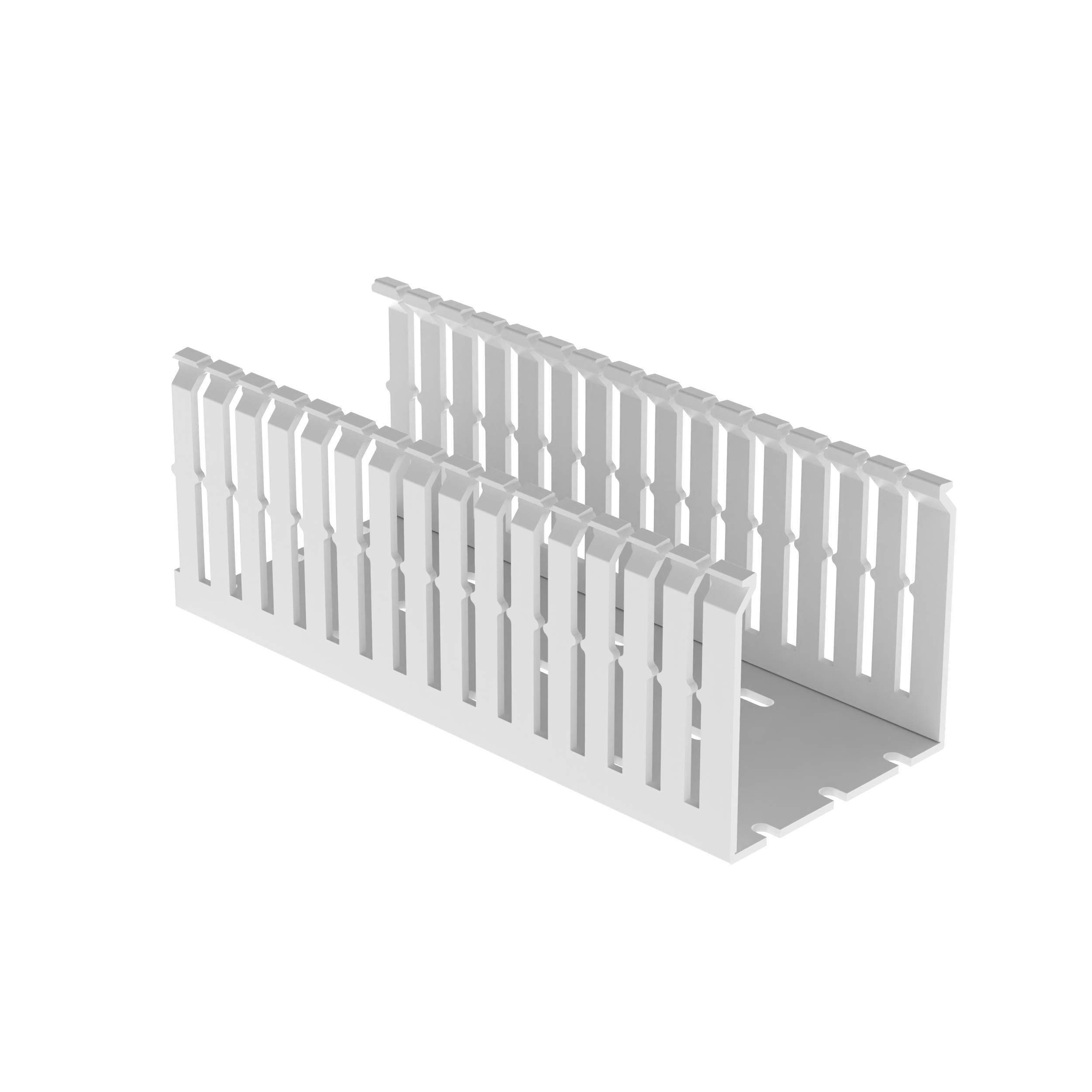 Dar Oluklu Kablo Kanalı, PVC, 3 İnç x 3 İnç x 6 Feet, Beyaz