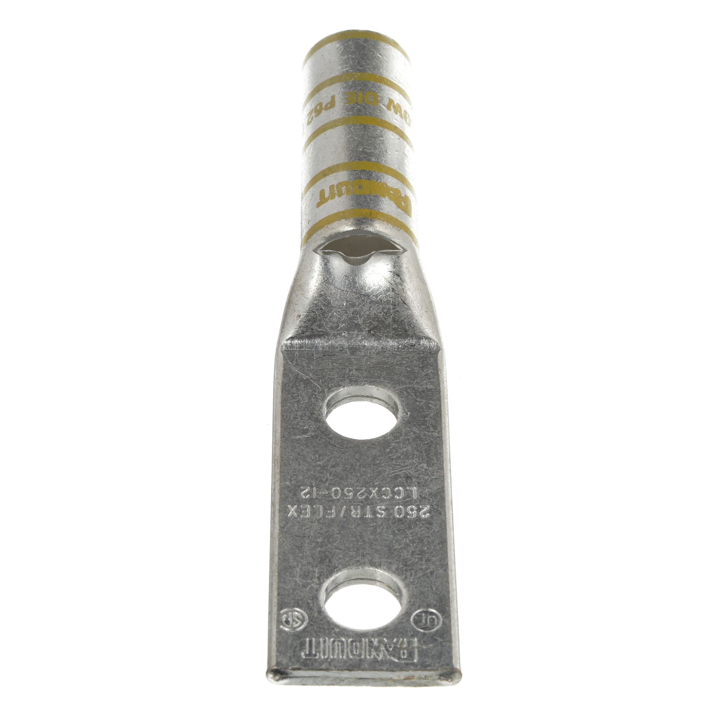 Bağlantı Muhafaza, 250, Esnek, Kalay Kaplı Bakır, Düz, İki 12.7mm Çaplı Çubuk, 10'lu Paket