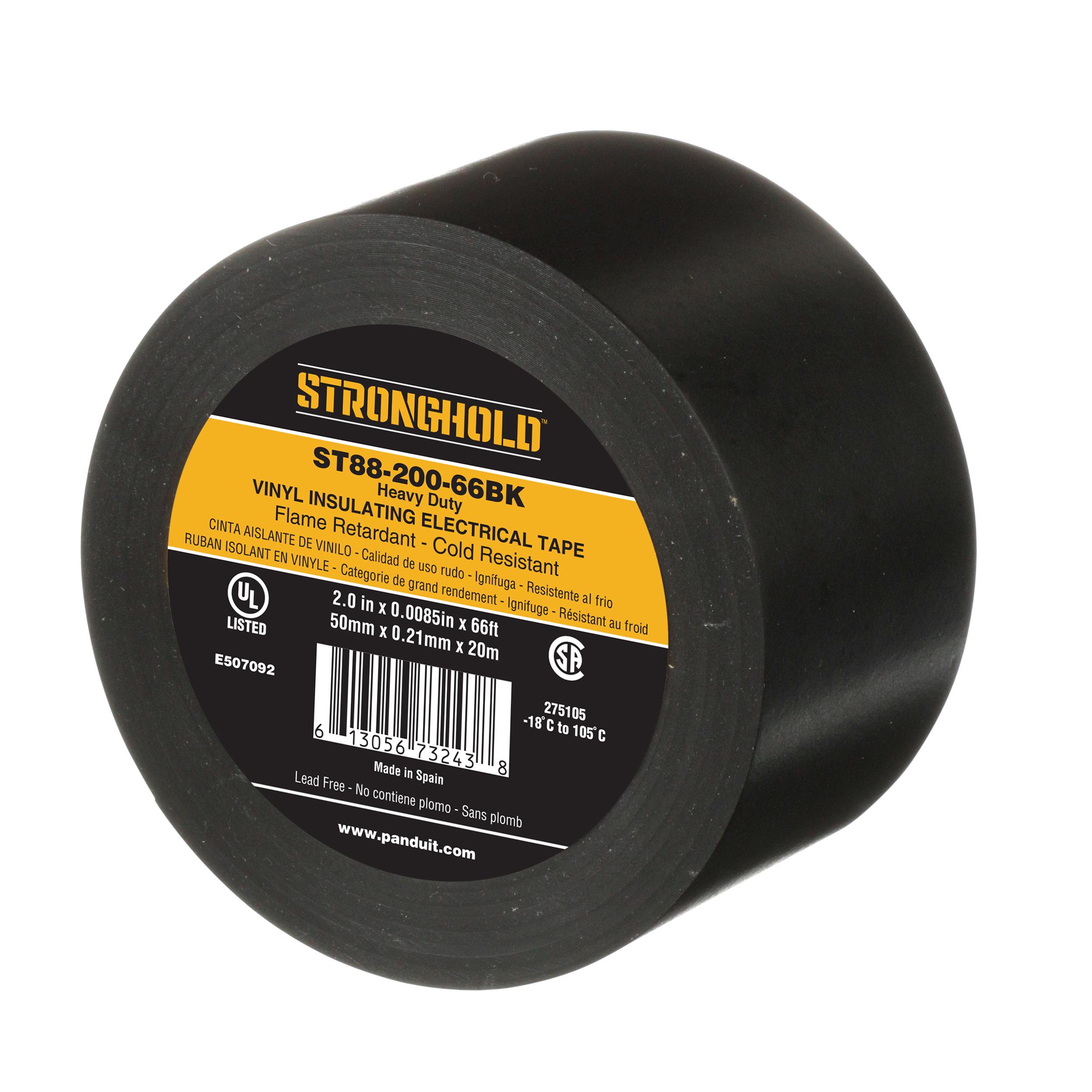 Elektrik Bandı, Siyah, PVC, Ağır Hizmet, 50mm, 0.21mm, Paket 1