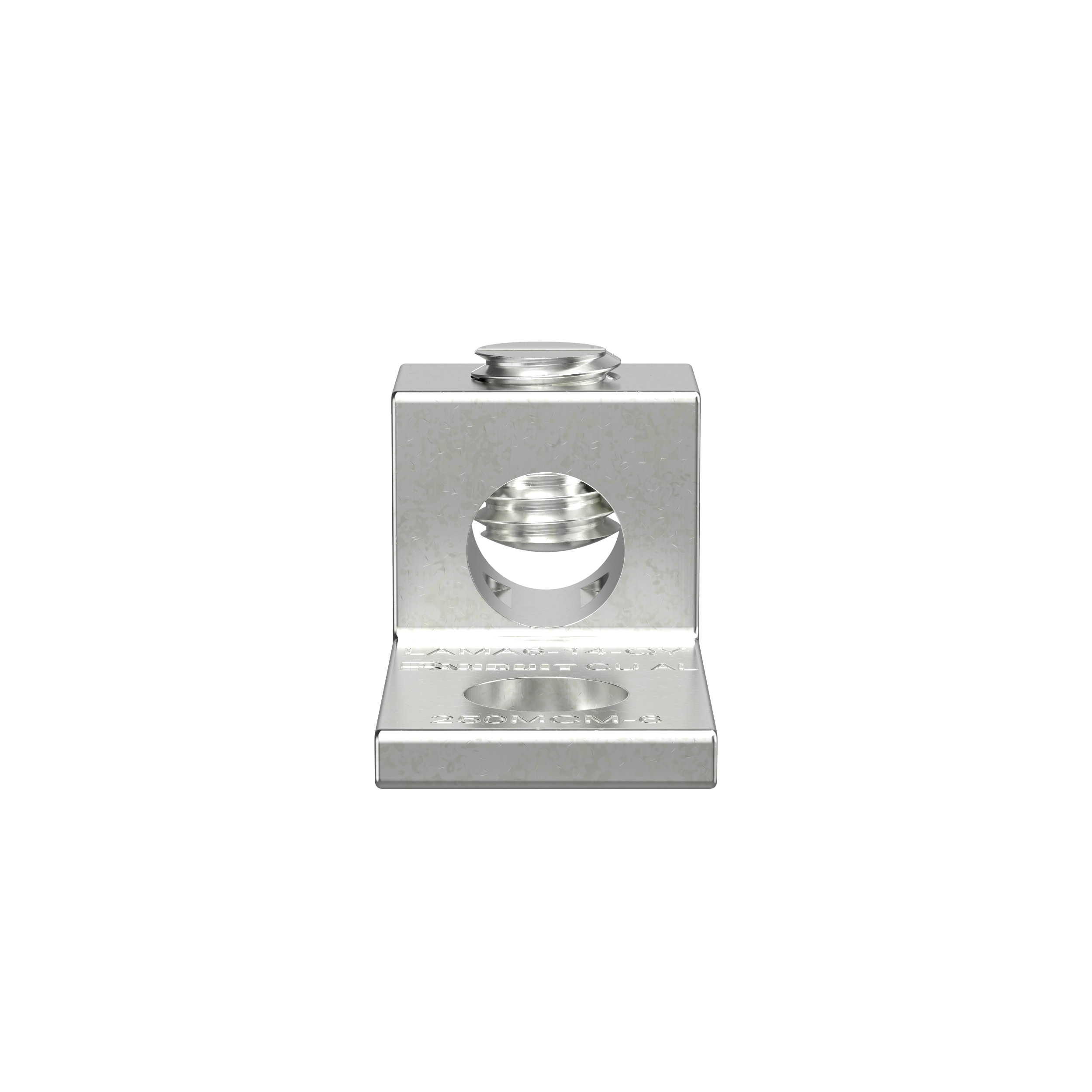 Pan-Lug™ LAMA1/0-14-L Al Mech,1/0, Kalay Kaplı, 1 delikli, 1/4" Somun, 50'li Paket