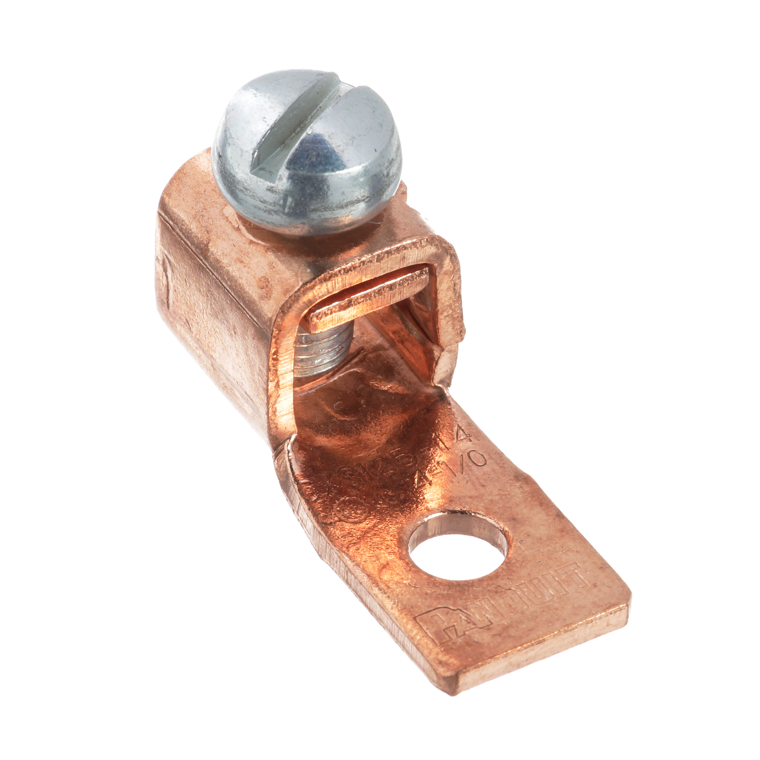 Mech Con-Lugs, Sabit Dil, Kalay Kaplı Bakır, Bir 6.35mm Somun, 25'li Paket