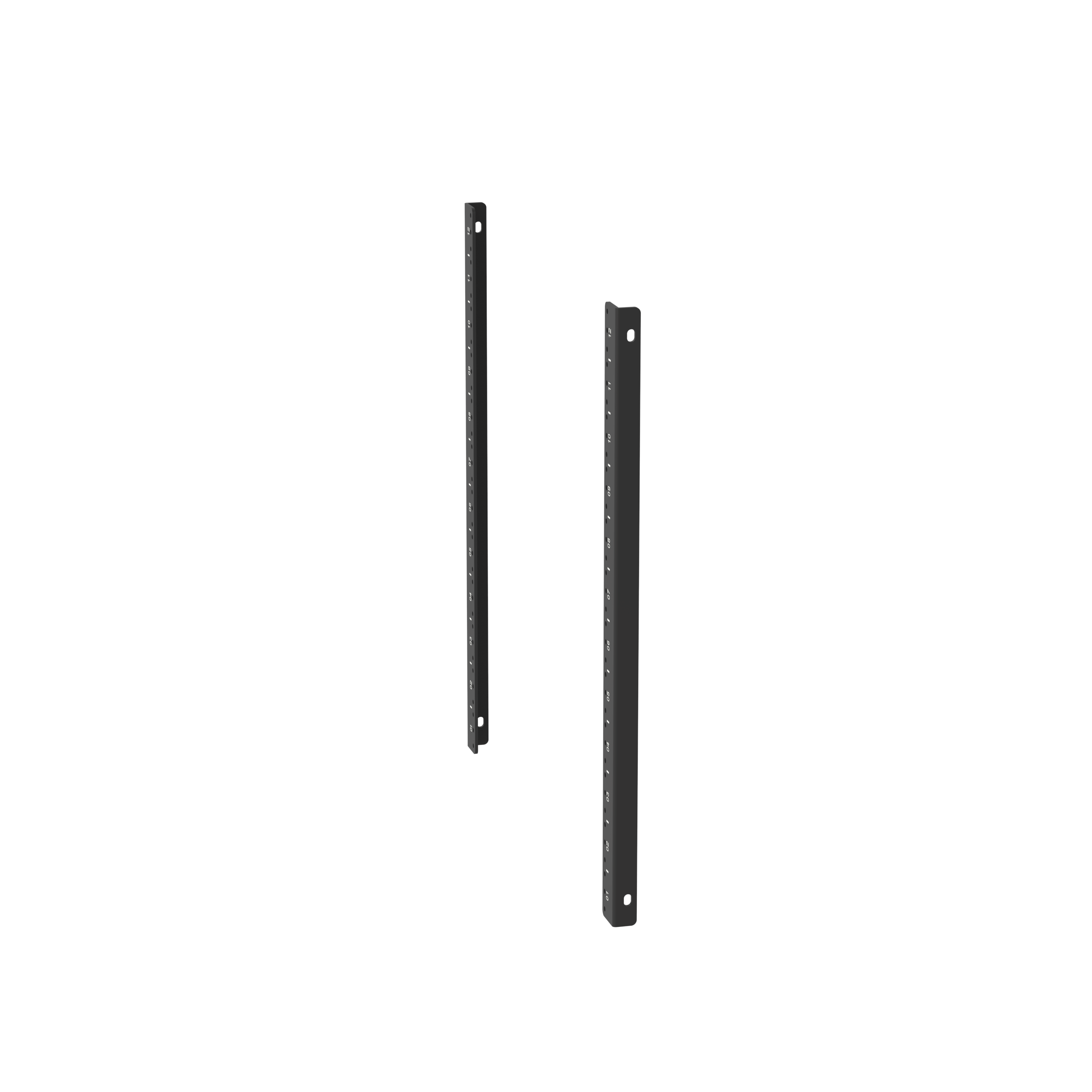 PanZone® Duvar Montaj Kabini Arka Ray Seti, 26,8 inç derinliğe kadar ağ ekipmanları için ek destek sağlayarak, daha geniş bir uygulama yelpazesi için esneklik sunar. 12 RU, 2 Ray, Siyah