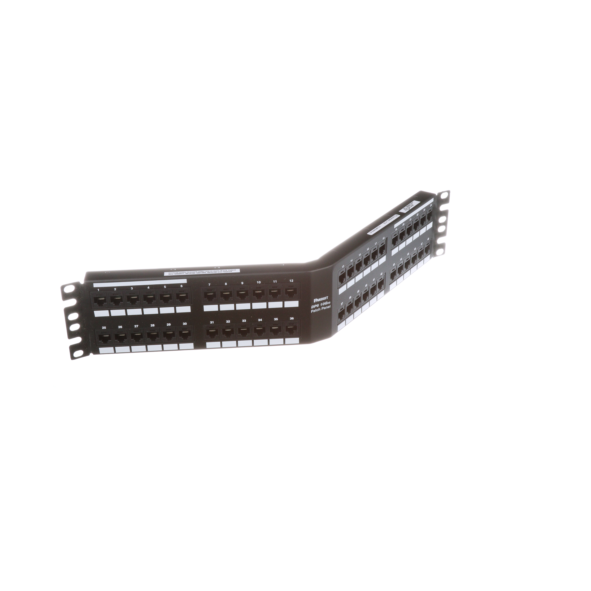 Cat 6A Dik Açılı Çıkış Paneli, 48 Port, 2 RU