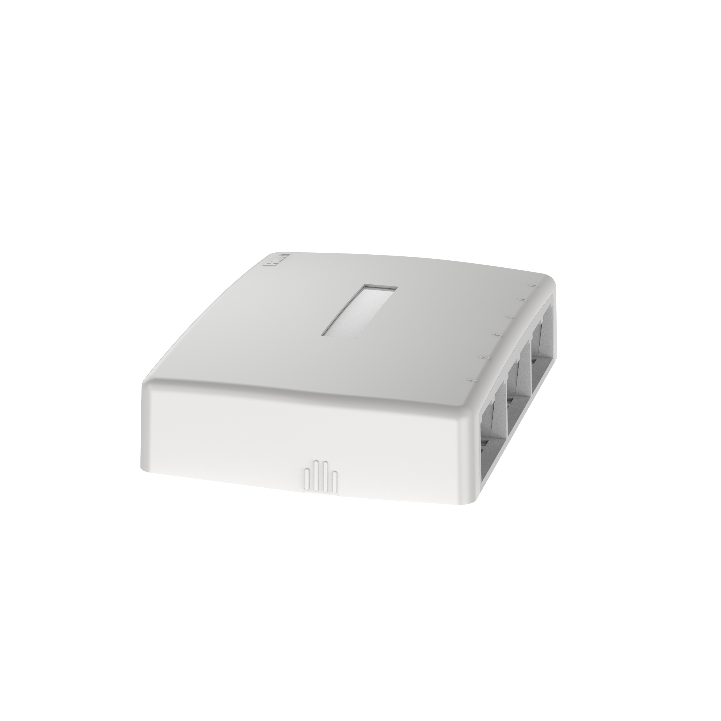 Mini-Com® Surface Mount Box, 6 Port, Off White