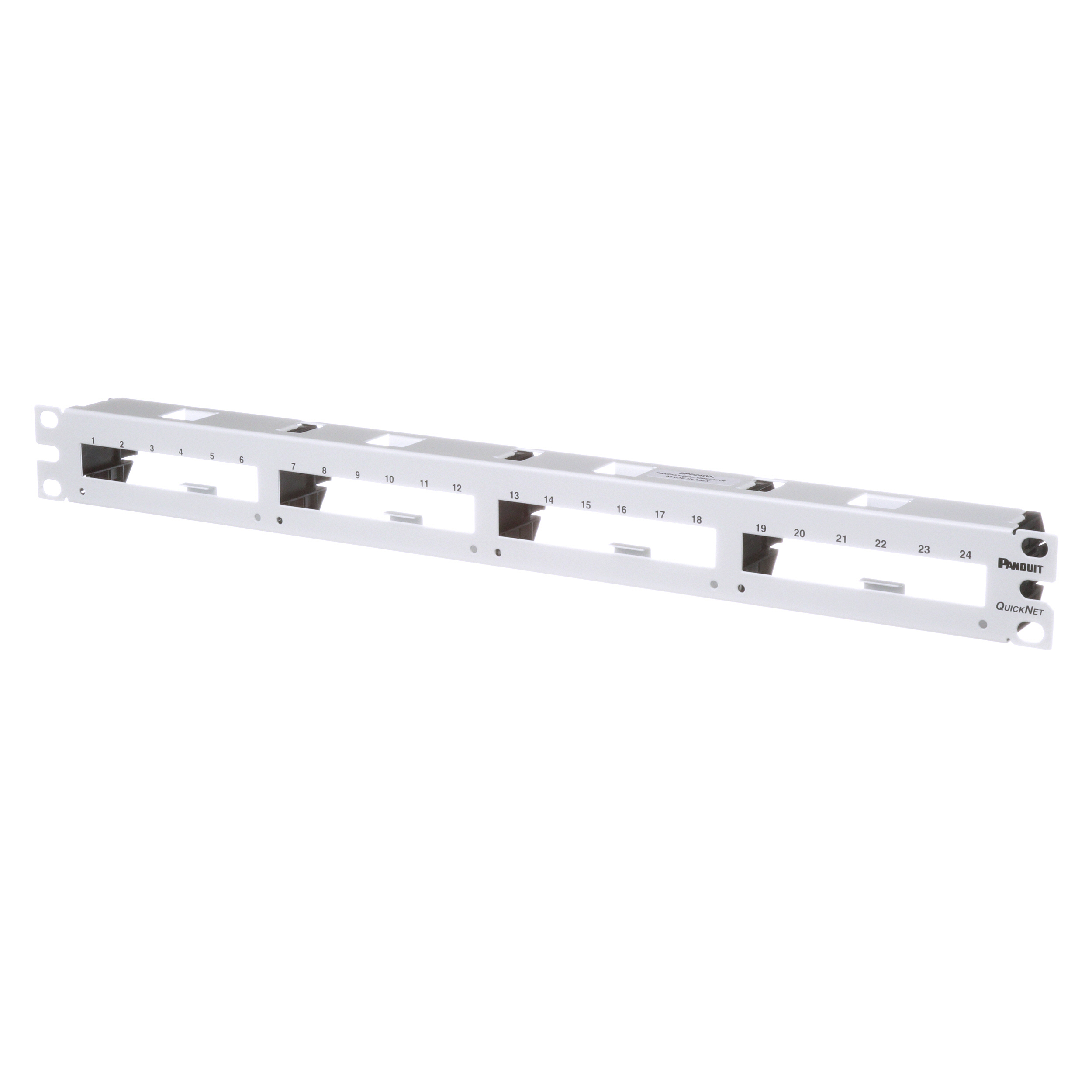 QuickNet™ YAMA PANELİ, DÜZ, 24 PORT, 1RU, BEYAZ