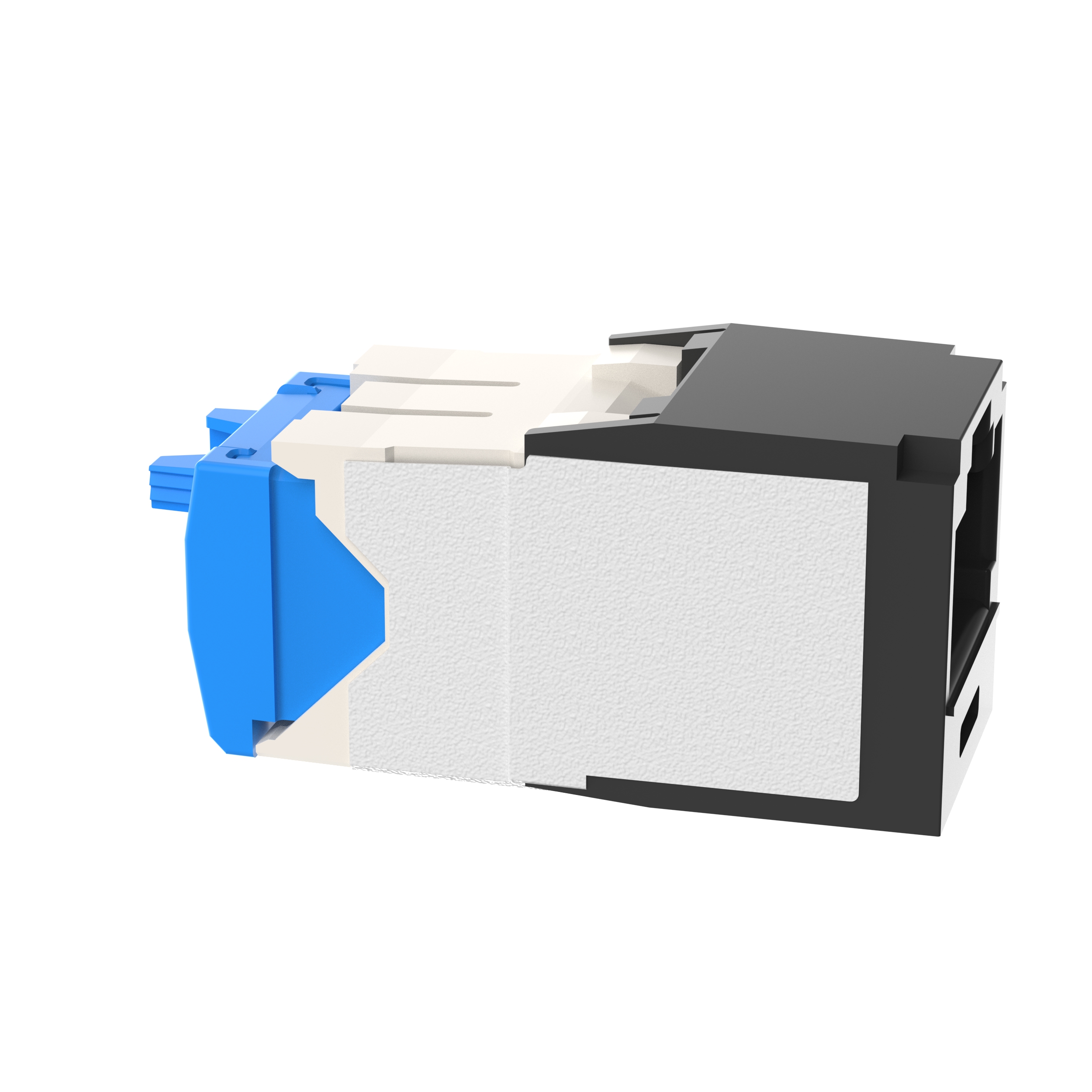 UTP RJ45 Cat 6A Keyed TG Jack Module, Black