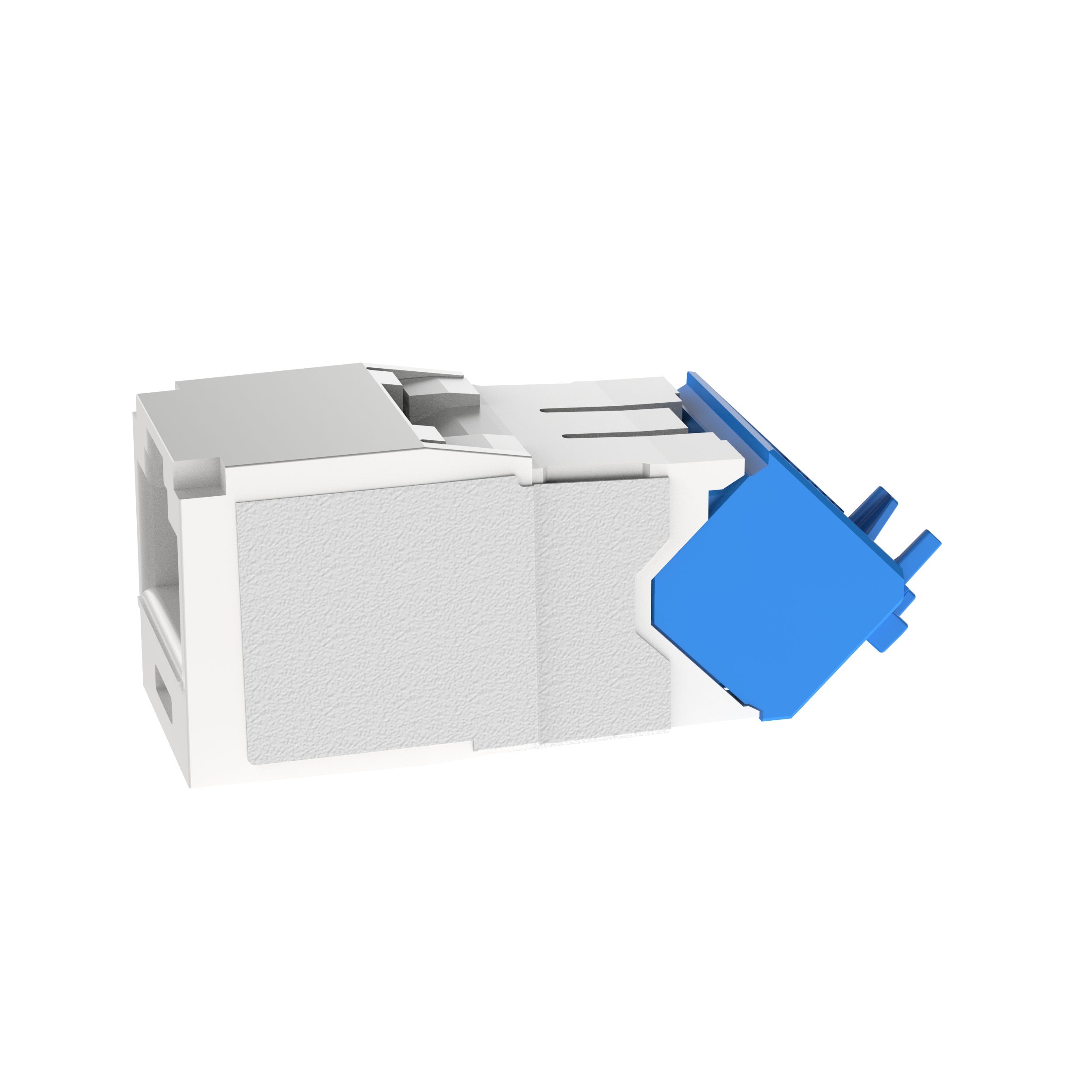 Twisted Pair RJ45 Cat 6A Yukarı/Aşağı TG Jak Modülü, Arktik Beyaz