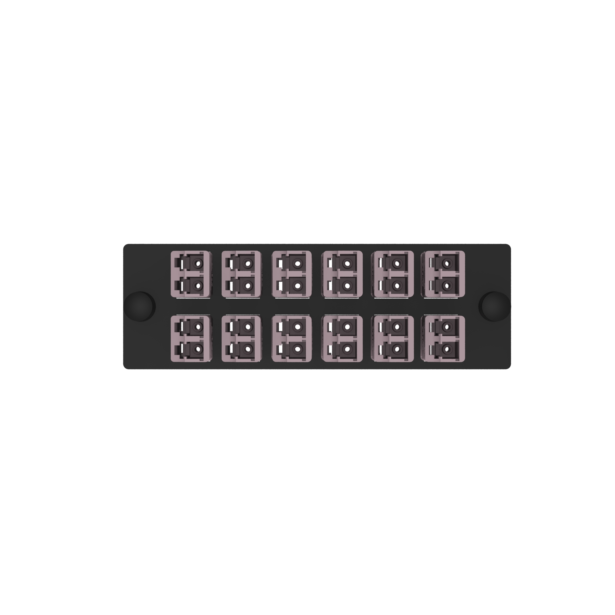 Opticom® Anahtarlamalı J-Rose Fiber Adaptör Paneli, OM4, 12 LC Çift Yönlü