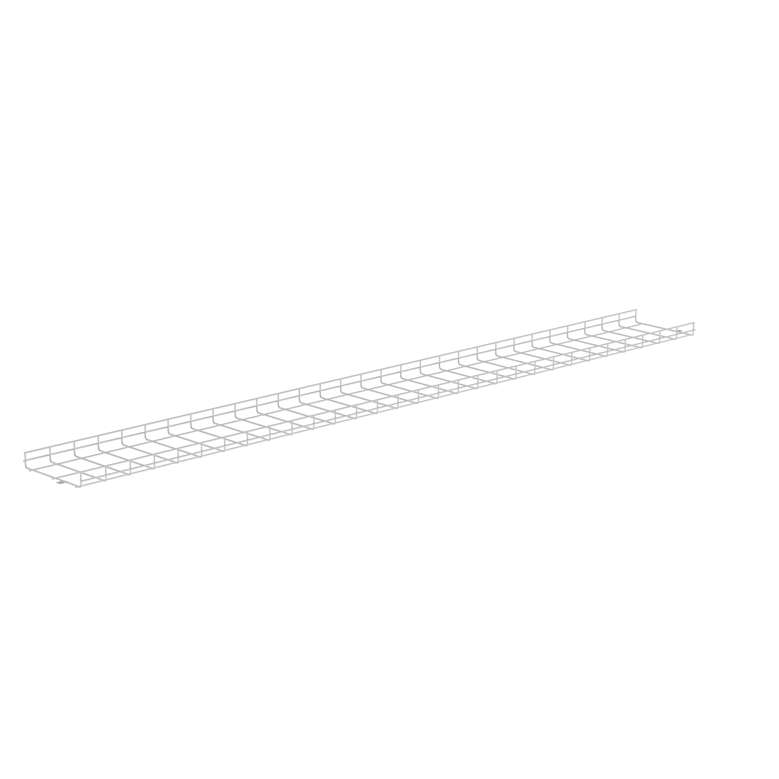 Kablo Sepeti 2" x 12", Beyaz Toz Kaplı