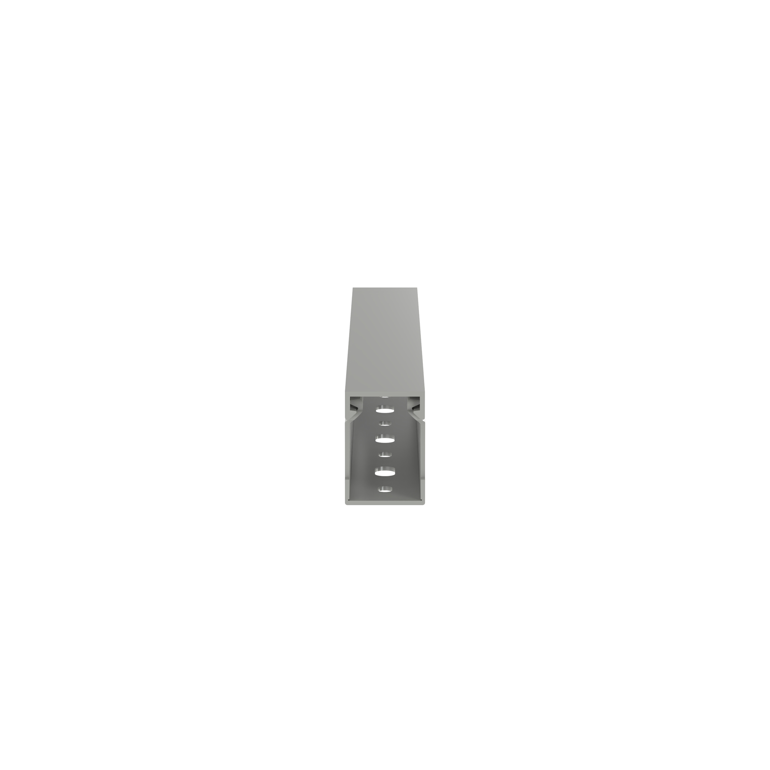 Dar Oluklu Kablo Kanalı, Gri, PVC, 24.6x35.8mm, 2'li Paket