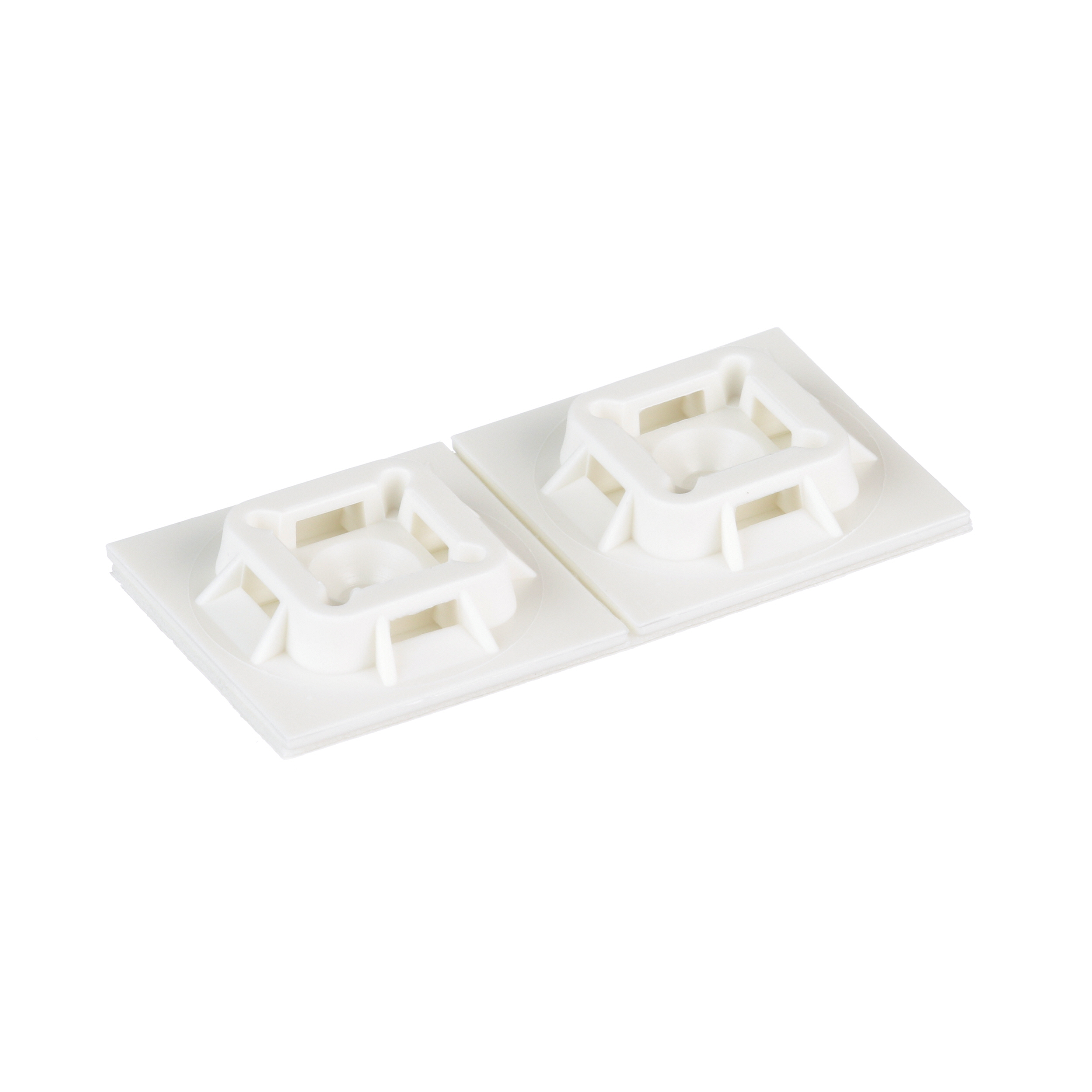 Kablo Bağı Montajı, Beyaz, PA 6.6, Kauçuk Yapışkanlı, 25.4x25.4mm, 100'lü Paket