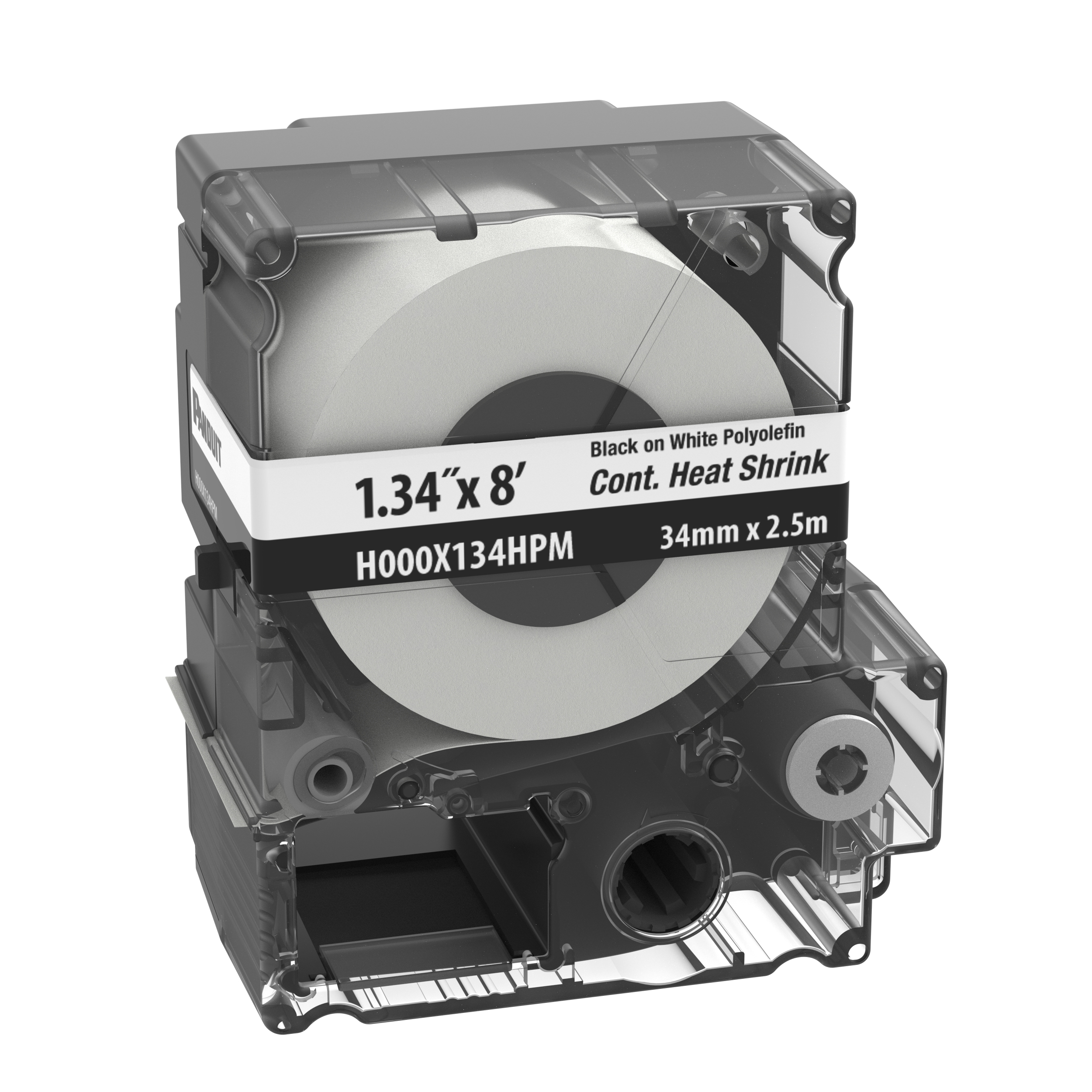 MP Kaset, 2:1 Genleşme Poliolefin HS, 33.95mm Genişlik x 20.83cm Uzunluk, Beyaz