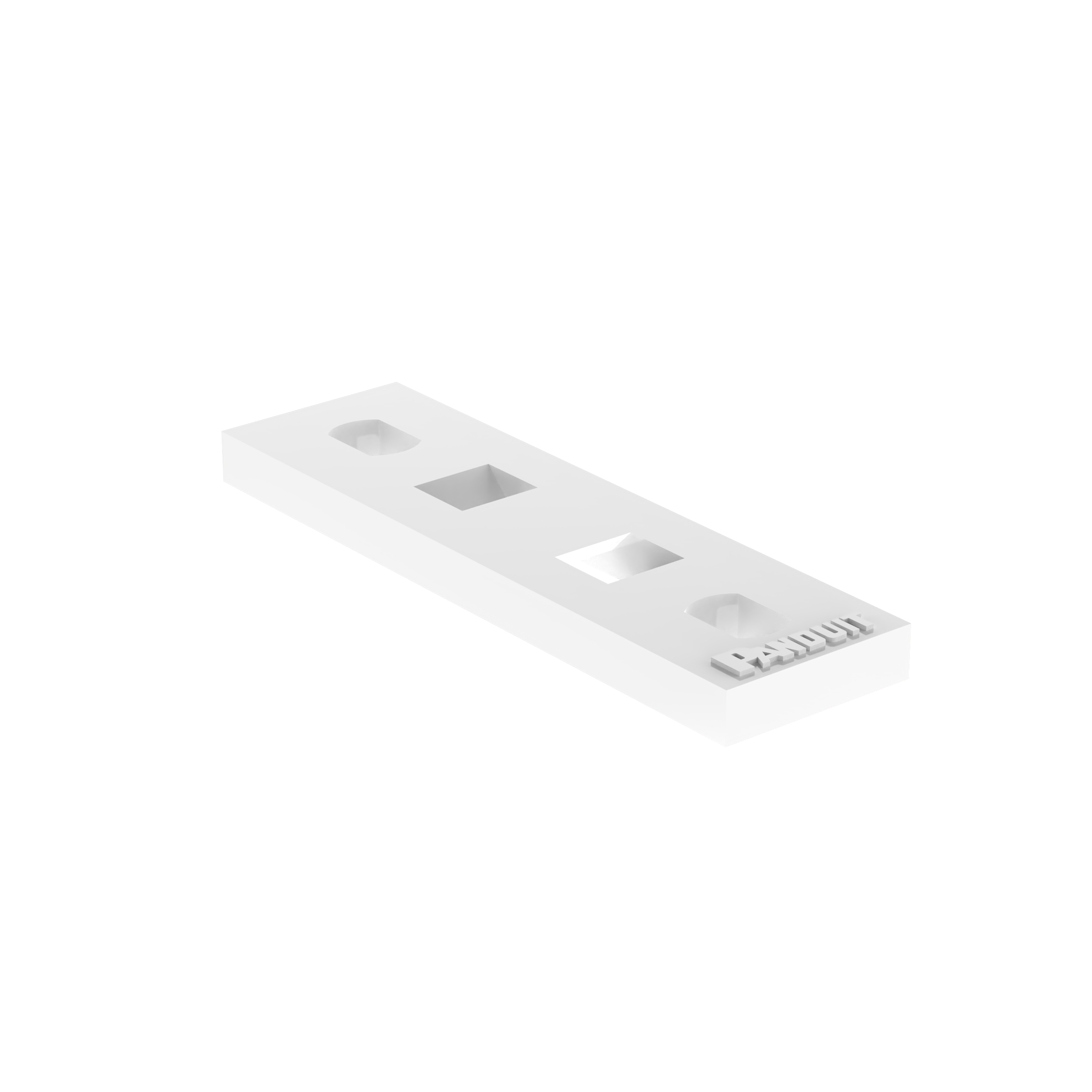 Bağ Plakası, Doğal, PA 6.6, 53.1x50.3mm, M5 Vida, 100'lü Paket