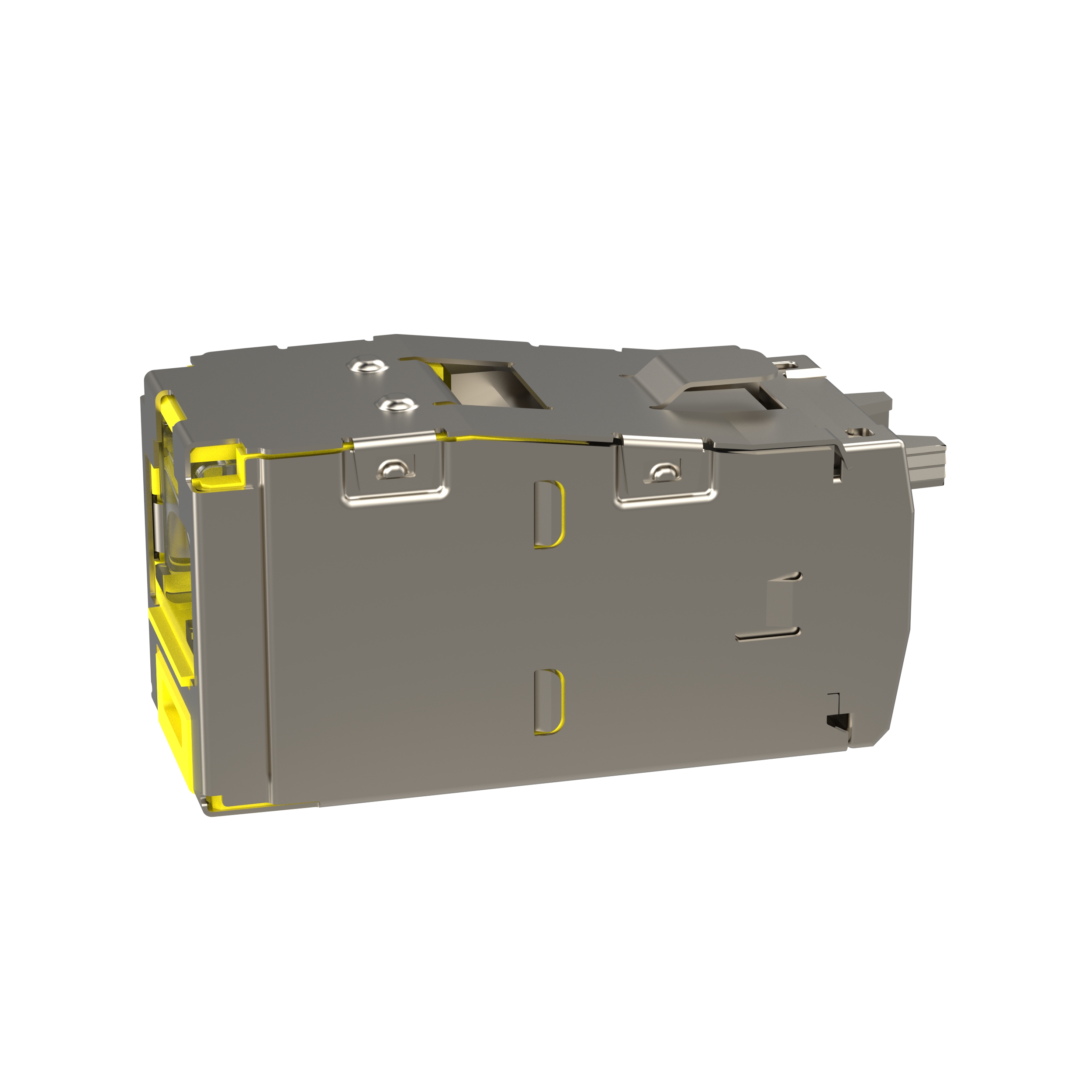 STP RJ45 Cat 6 Shuttered TG Jack Module, Yellow