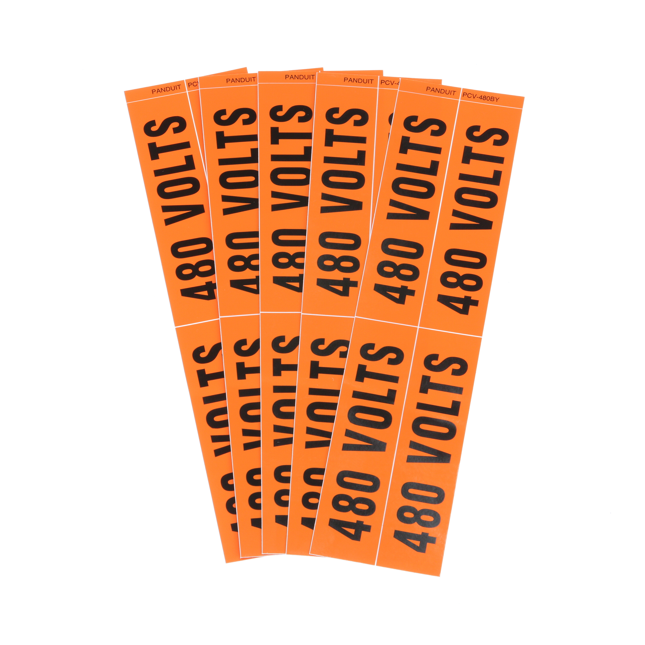 Voltage Marker,Vinyl,Orange/Black,20 Lbls,28.44x114.3mm,PK5