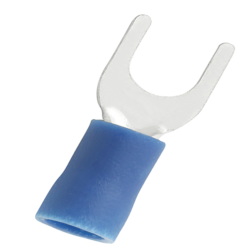 StrongHold™ Dar Çatal Terminali, vinil yalıtımlı, 16 - 14 AWG, #10 Somun Boyutu