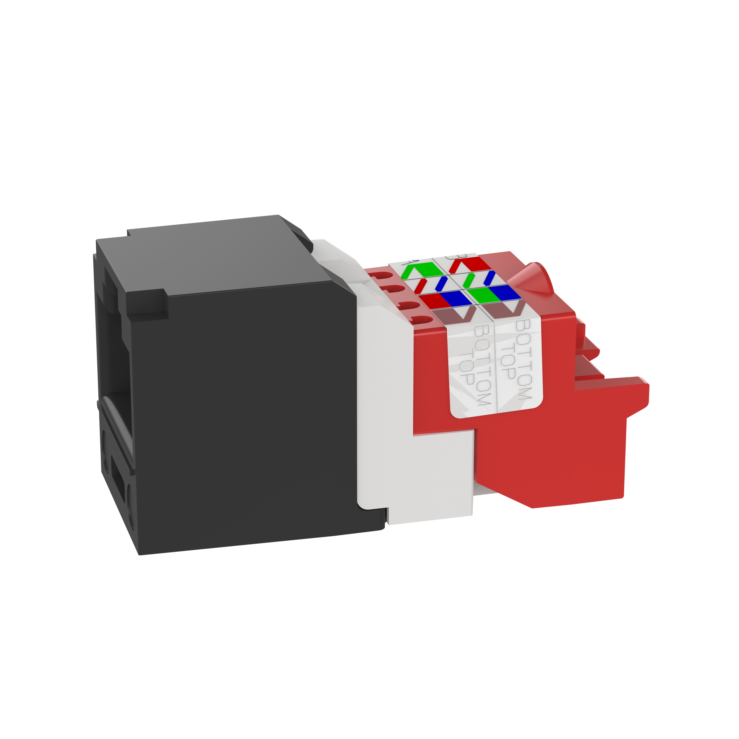 UTP RJ45 Cat 5e TP-Style Jack Module, Black