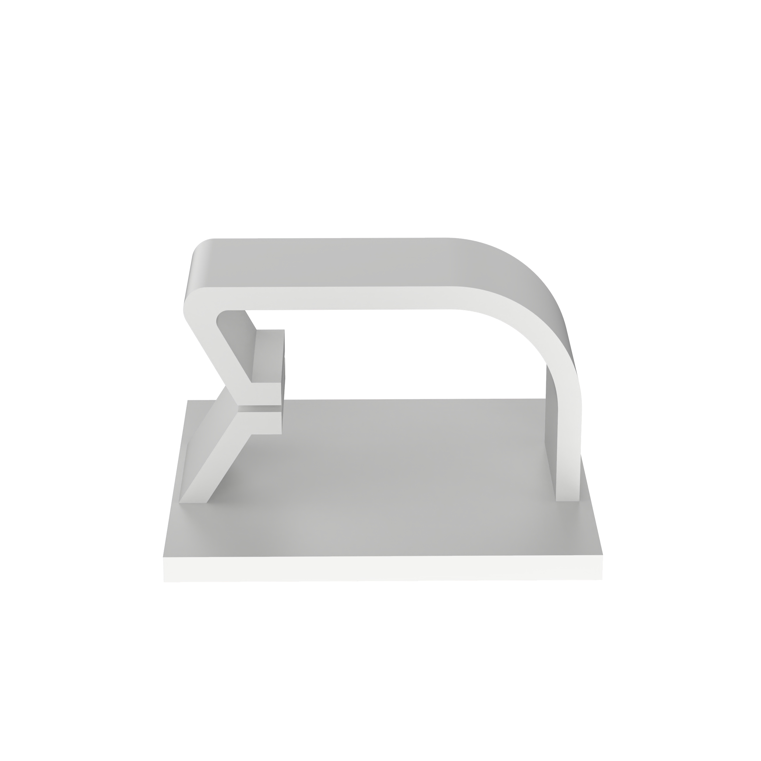 Wire Clip, Natural, PA 6.6, Rubber Adh., 37.1x37.8x22.6mm, PK50