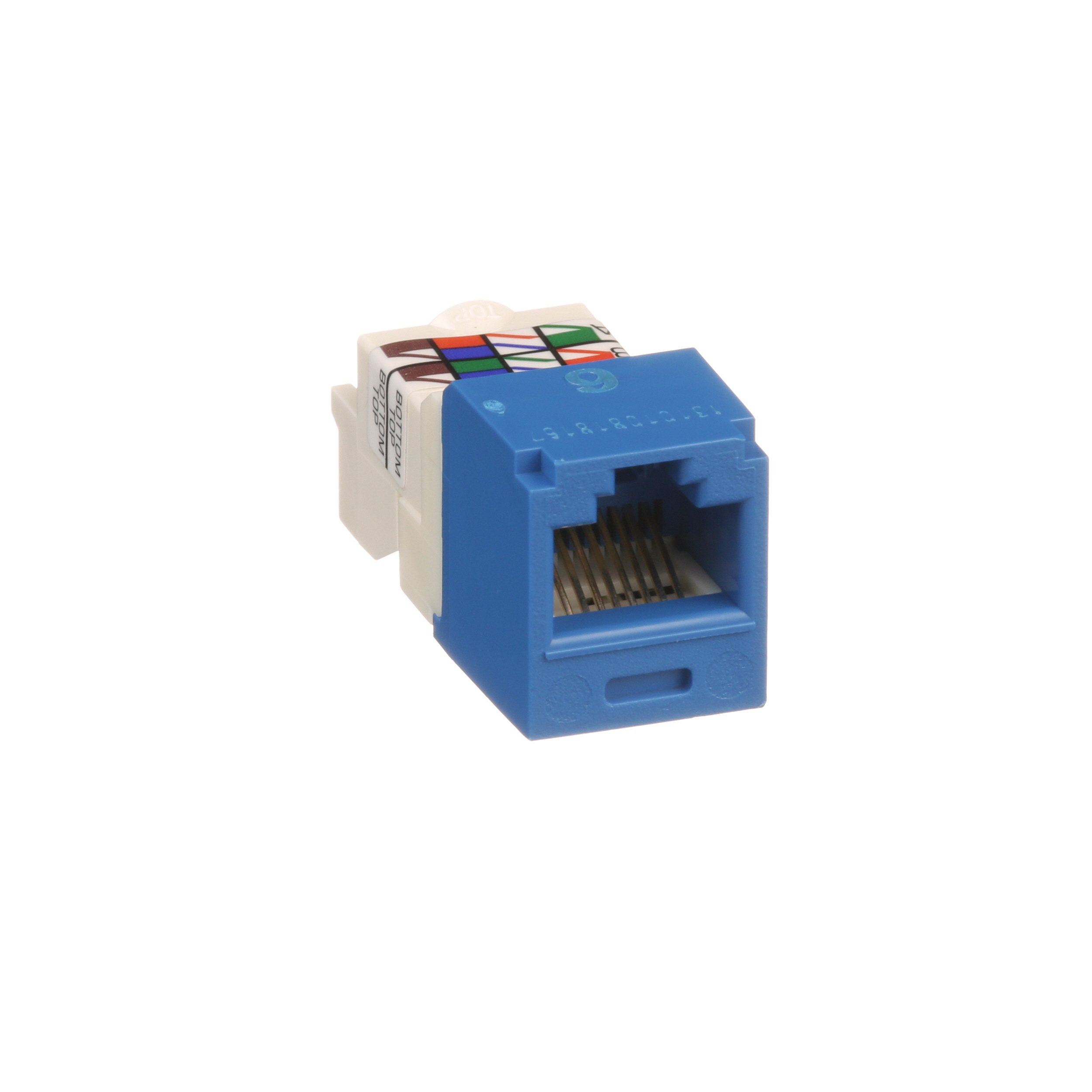 UTP RJ45 Cat 6 TP-Style Jack Module, Blue