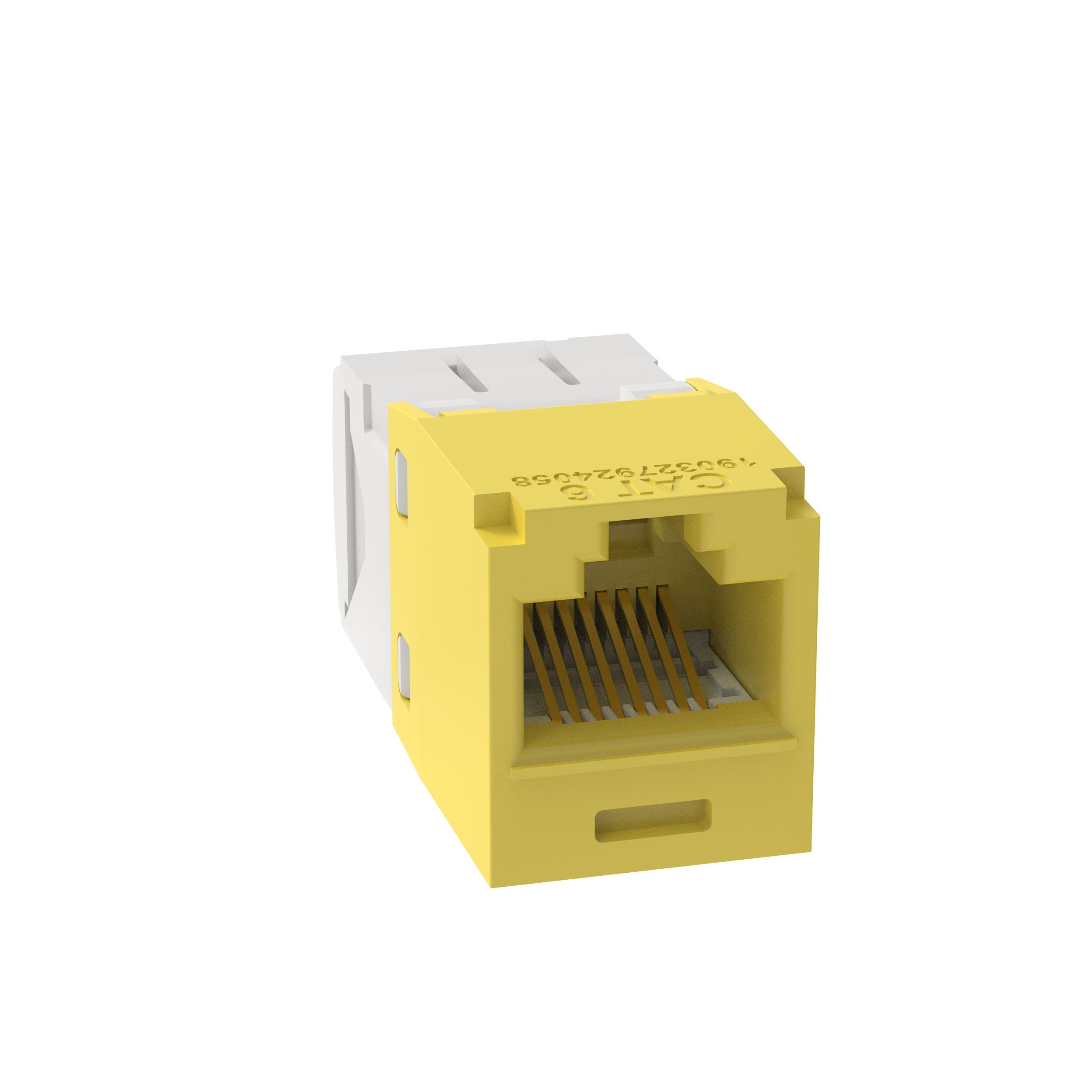 Mini-Com® UTP RJ45 Cat 6 TG Jack Module, Yellow