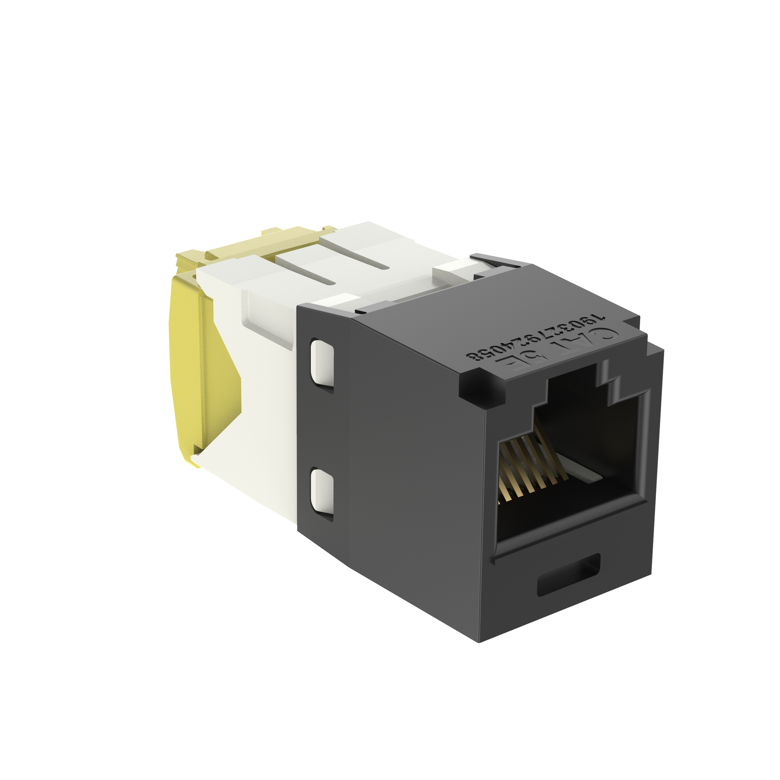 Mini-Com® UTP RJ45 Cat 5e TG Jack Module, Black