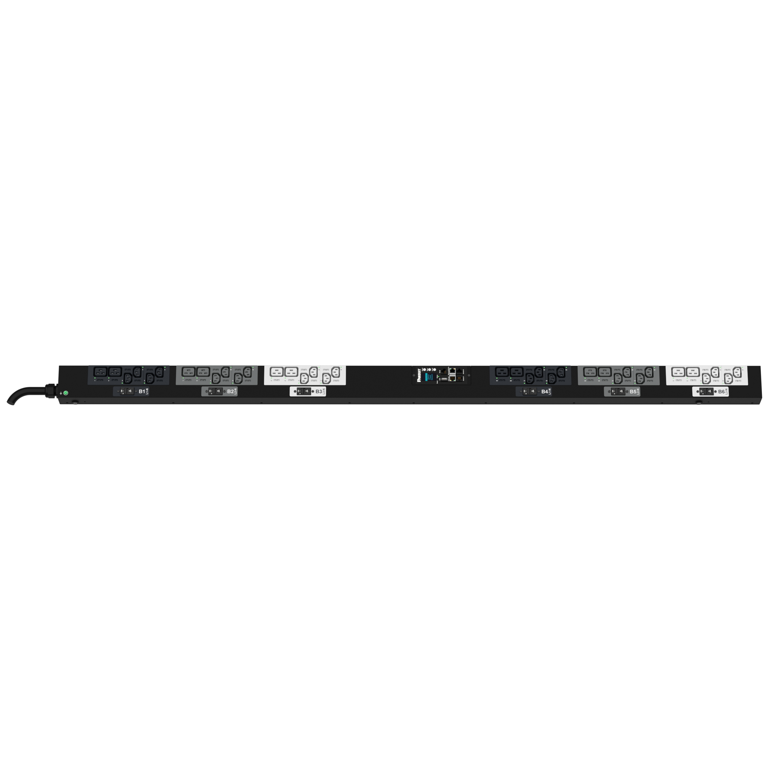 G6 MSPO PDU, 32AMP, (24)C13, (12)C19, IEC 60309 3P+N+E 6h