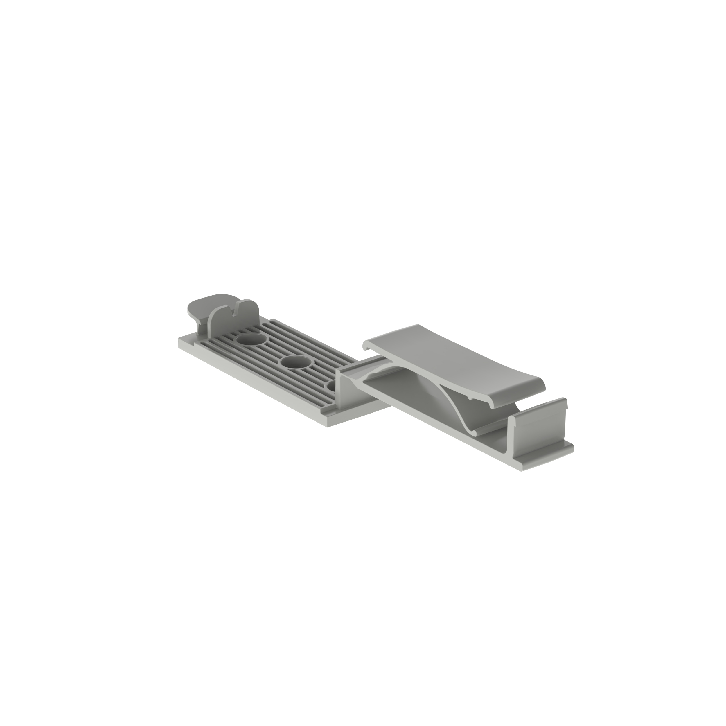 Düz Kablo Montaj, Gri, PA 6.6, Vida, 63x26.2mm, 100'lü Paket