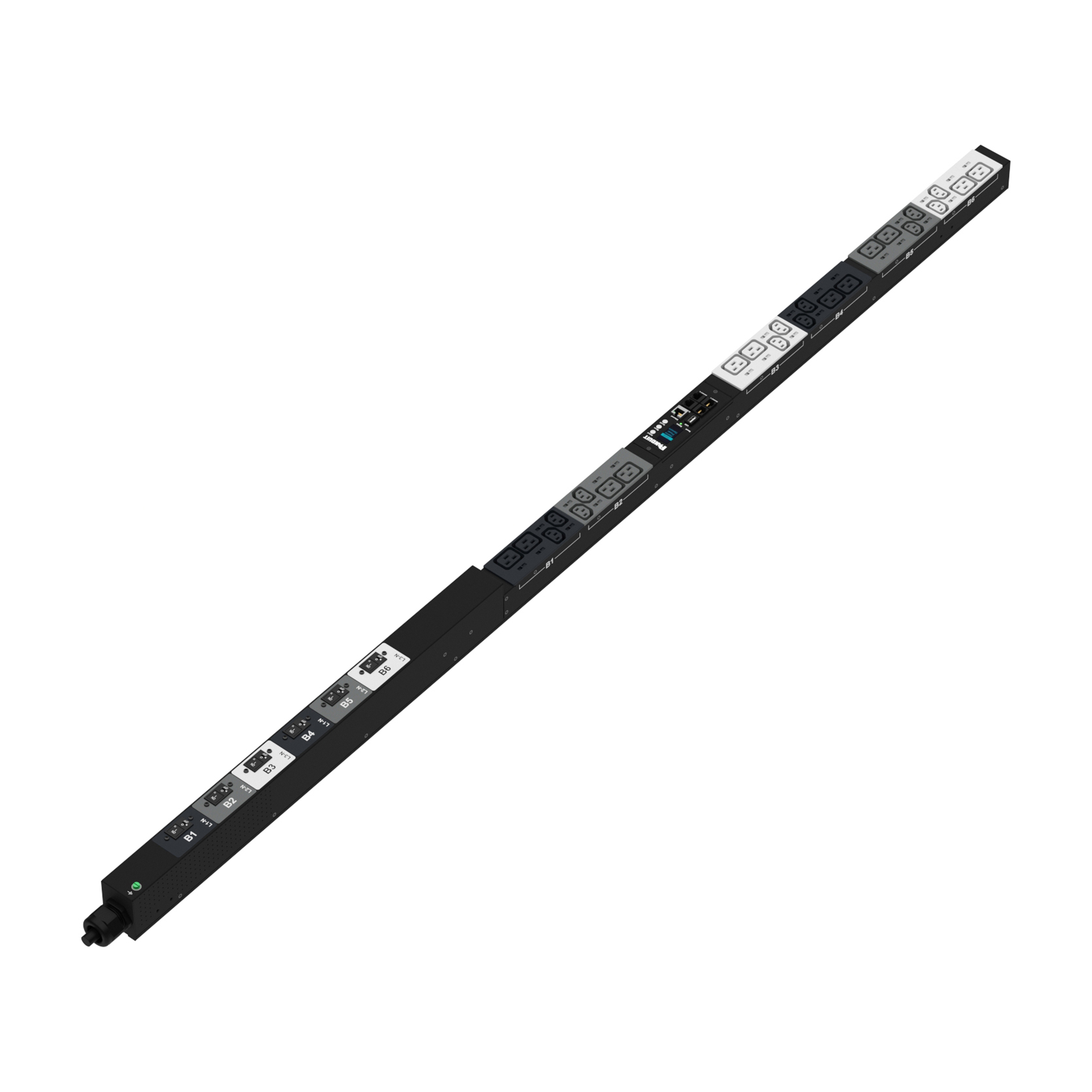 MI PDU, 32 Amper, 400 Volt, (12)C13, (12)C19, IEC 60309 3P+N+E 6h 32A (IP44)