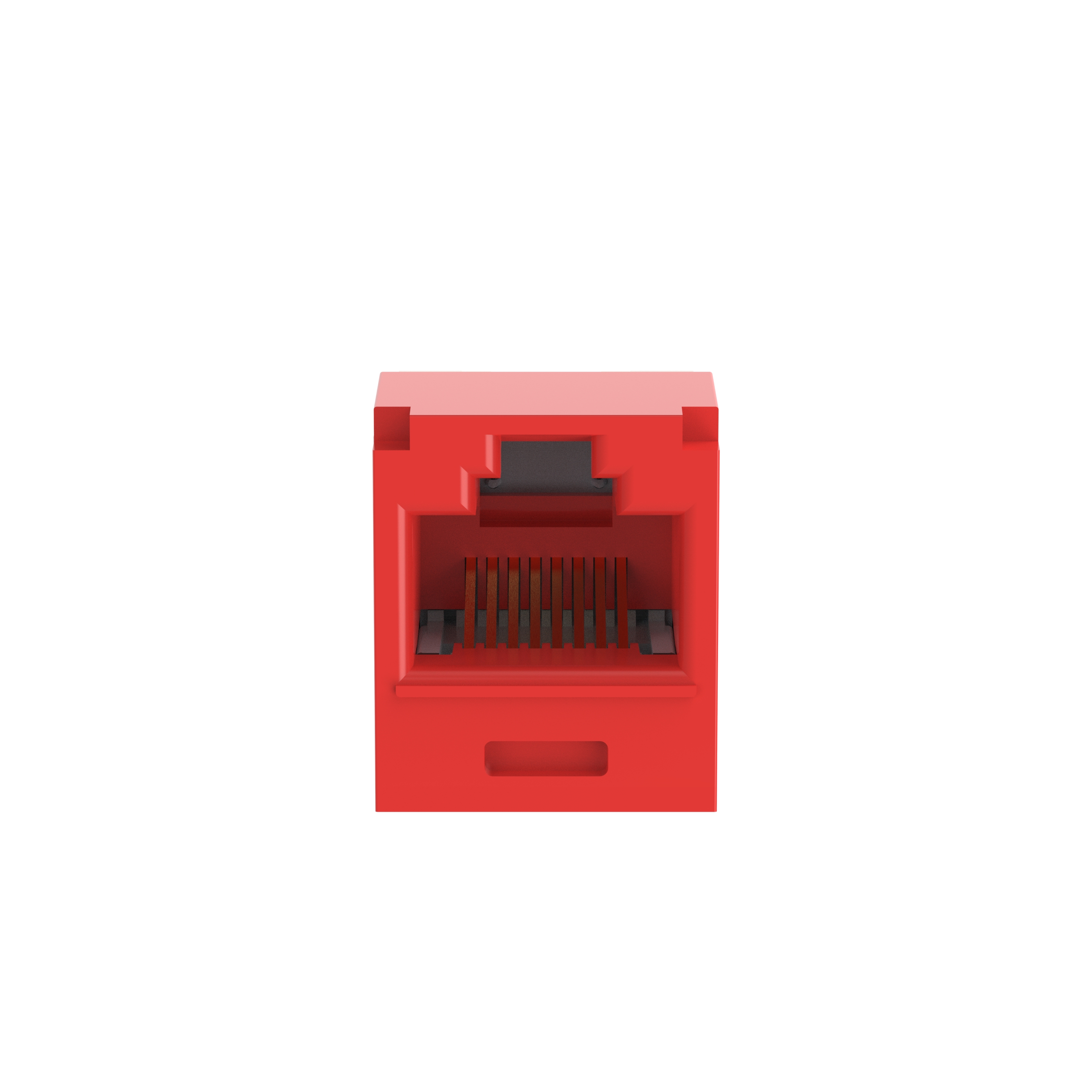 Mini-Com® UTP RJ45 Cat 6A TG Jack Modülü, Kırmızı