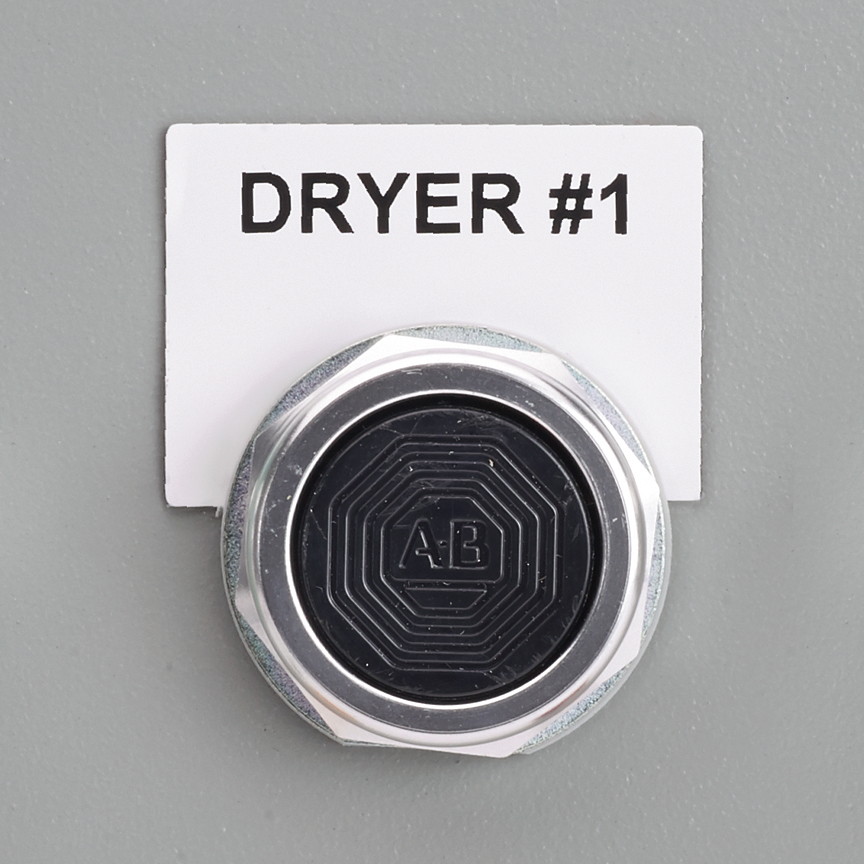 Thermal Transfer Raised Panel Push Button Label