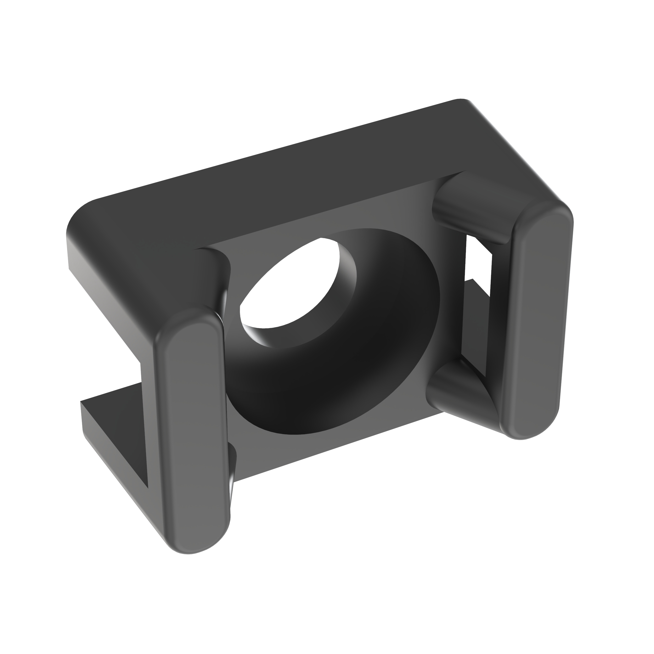 Cable Tie Mount, Black, Supergrip, UV PA 6.6, Screw, M5, PK100