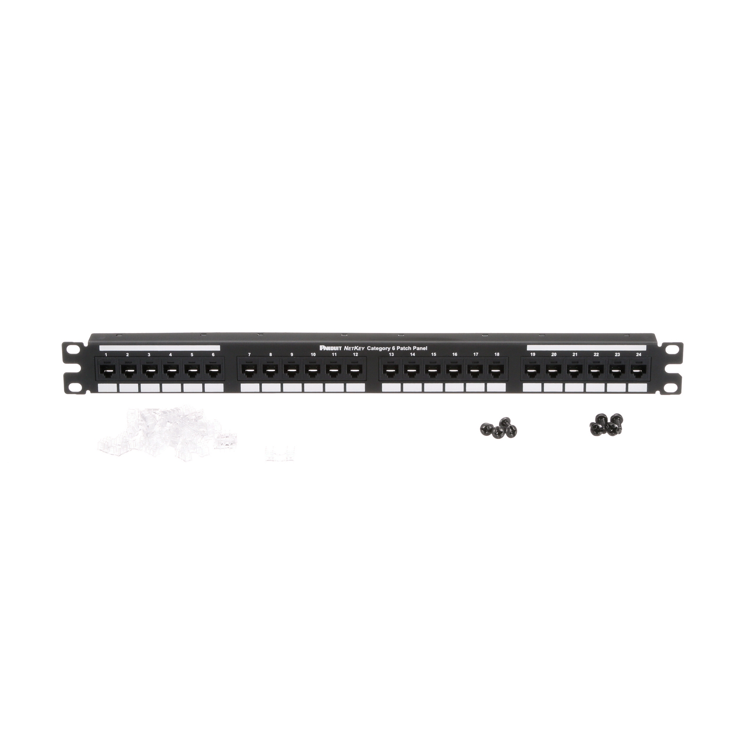 Cat 6 Punchdown Keystone Patch Panel, 24 Port