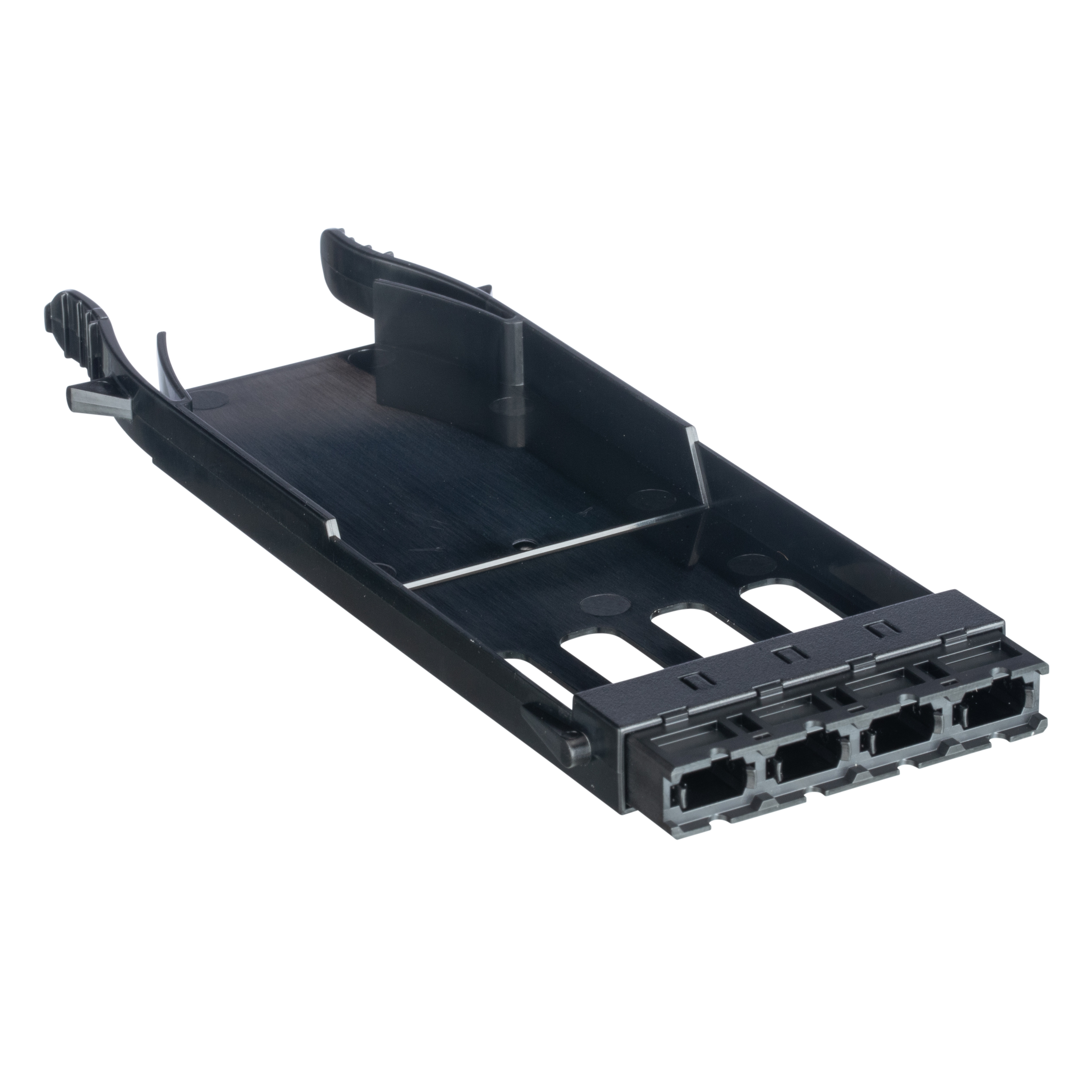 Opticom Base 16  4 Port Fiber Adapter Panel MPO-16 Key-up to Key-down (black Adapters)